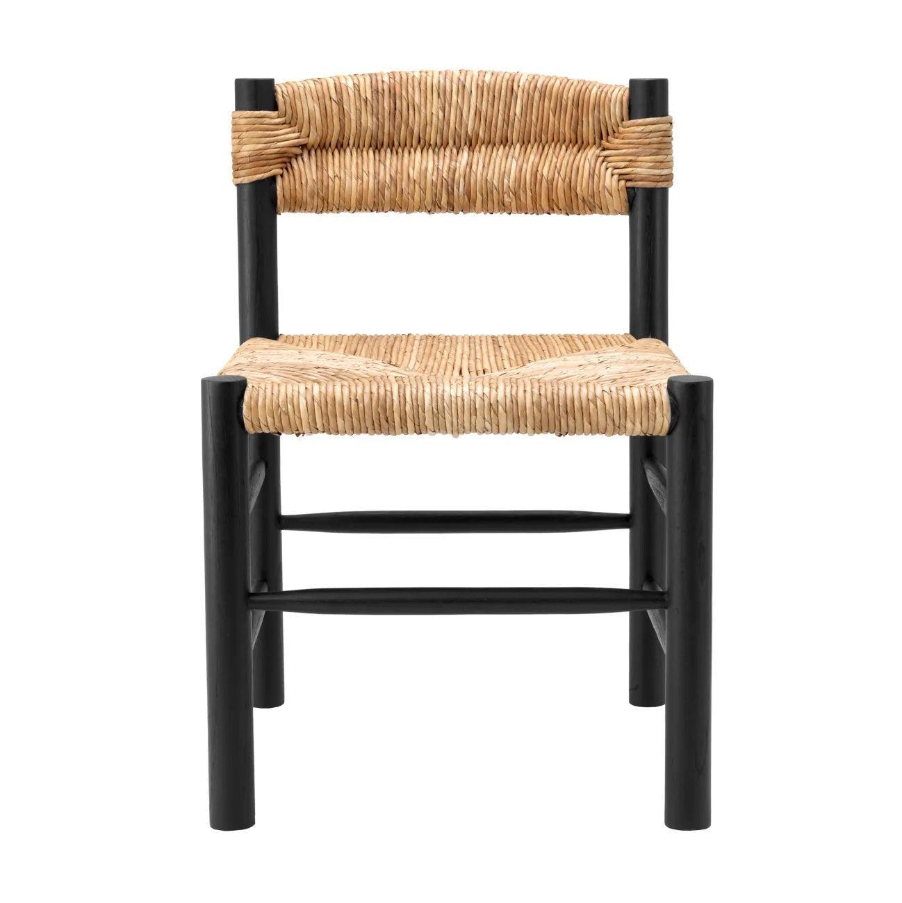 Krzesło COSBY czarny z trawą morską Eichholtz Eye on Design