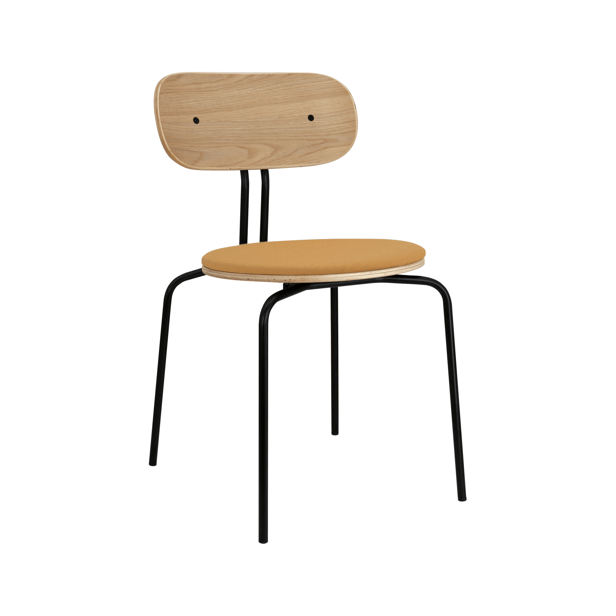 Krzesło CURIOUS bursztynowy z czarną podstawą UMAGE Eye on Design