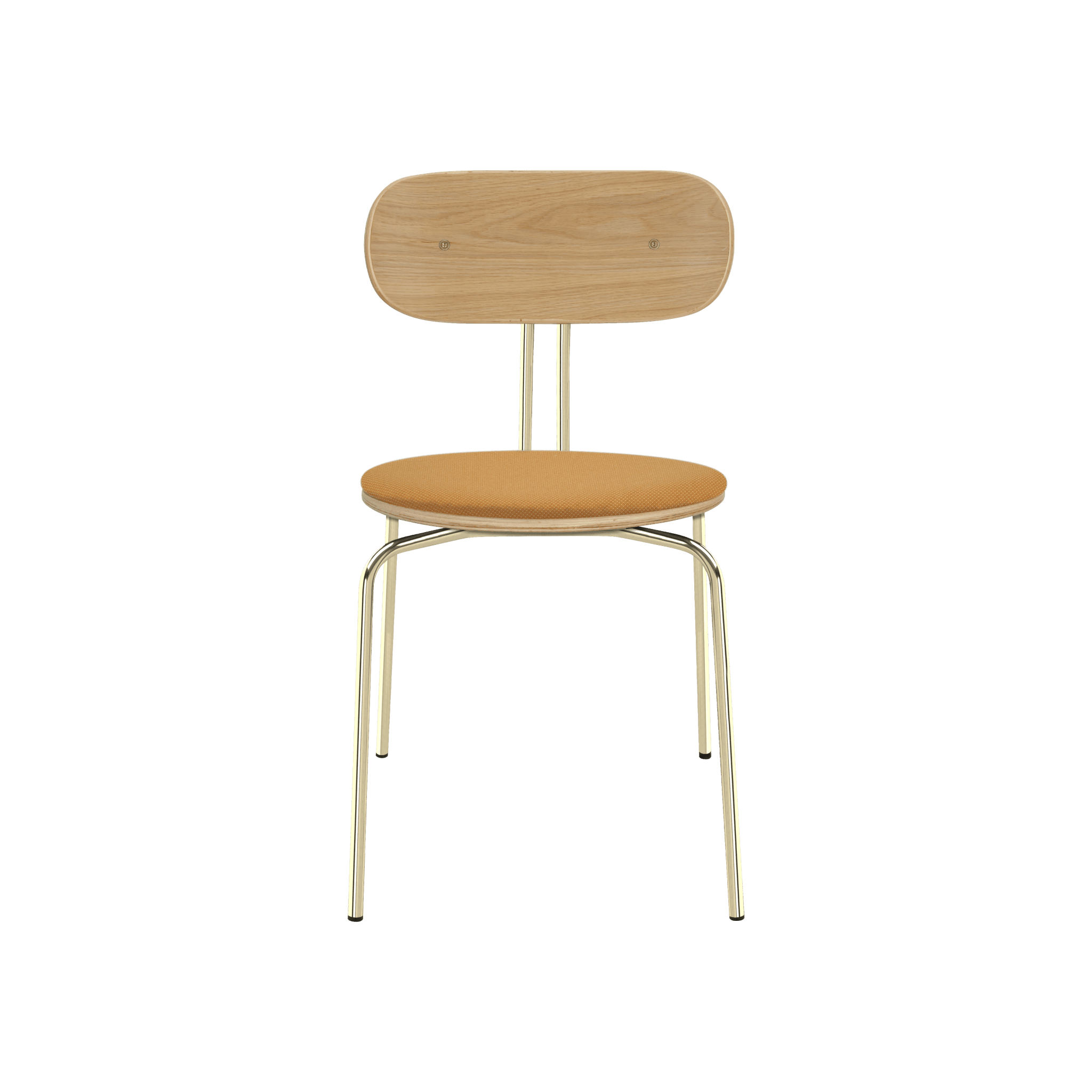 Krzesło CURIOUS bursztynowy ze złotą podstawą UMAGE Eye on Design