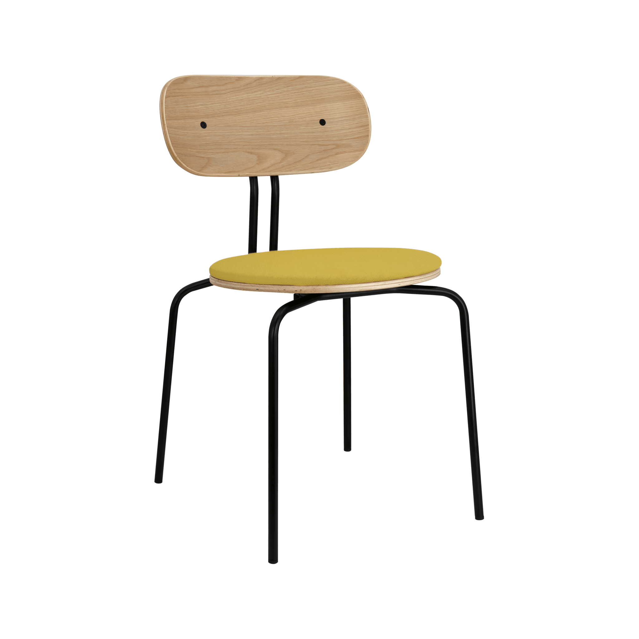 Krzesło CURIOUS szafranowy z czarną podstawą UMAGE Eye on Design