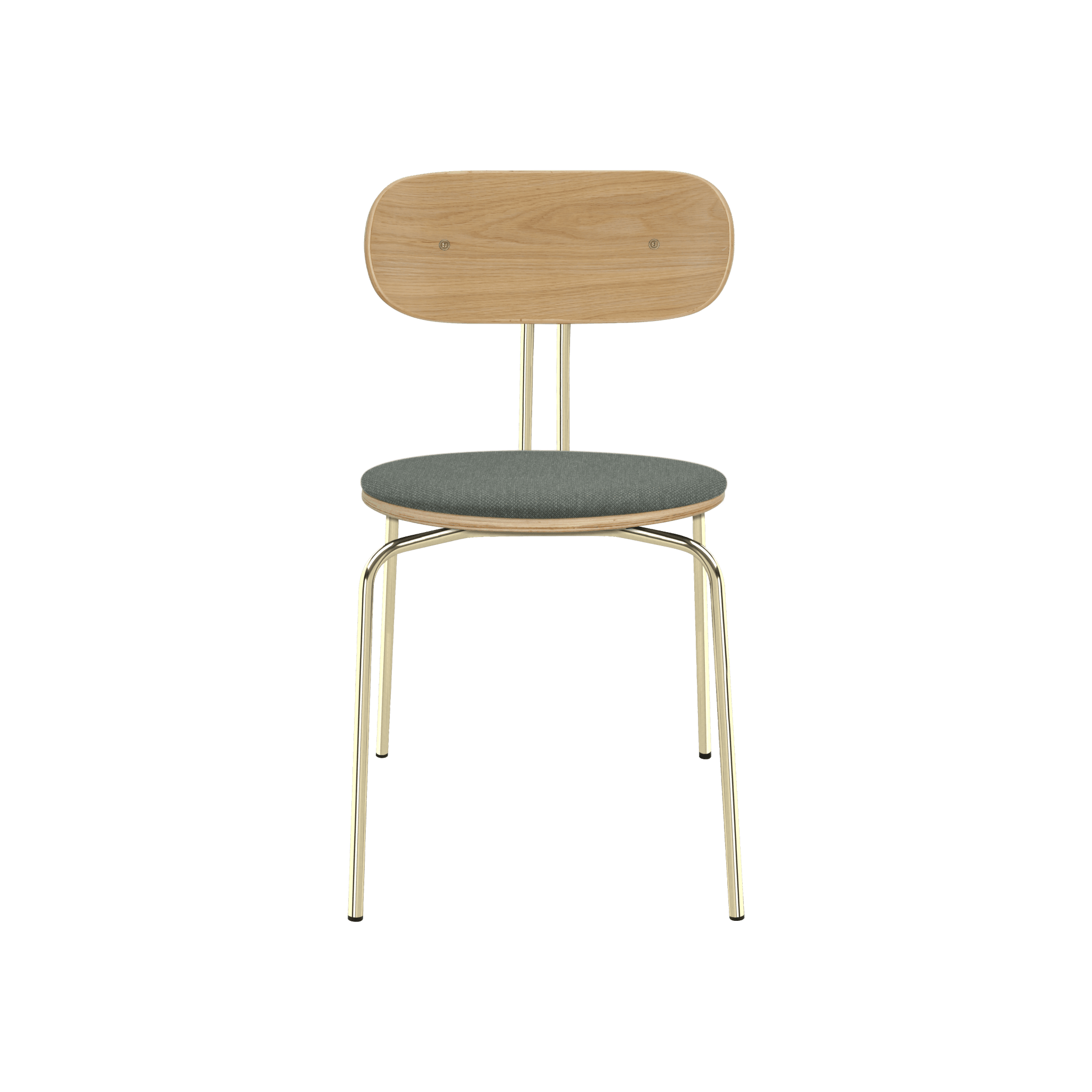 Krzesło CURIOUS szałwiowy ze złotą podstawą UMAGE Eye on Design