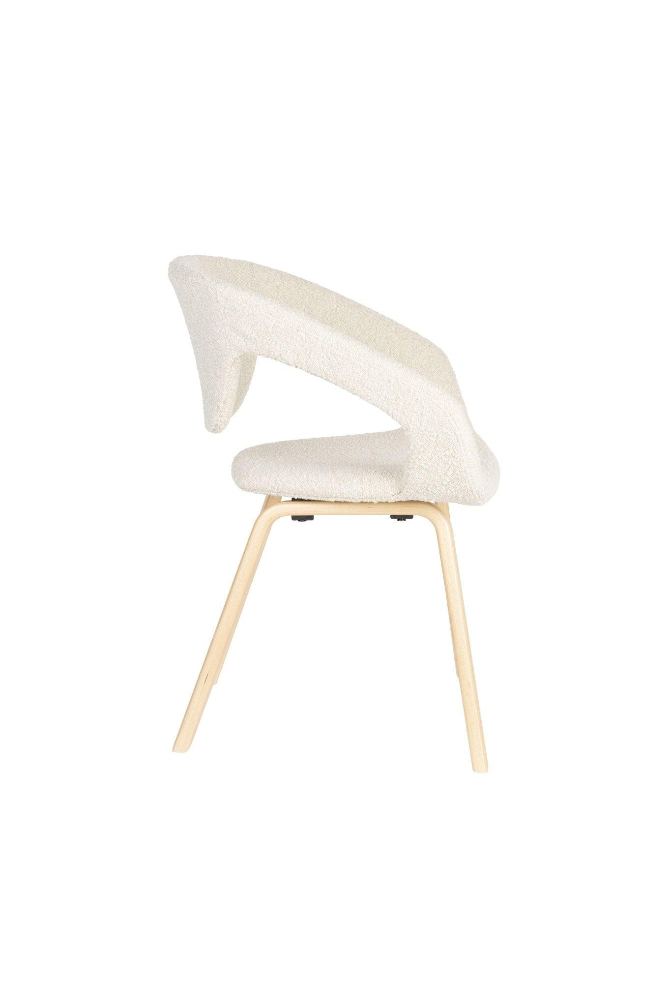 Krzesło FLEXBACK beżowy z drewnianą podstawą Zuiver Eye on Design