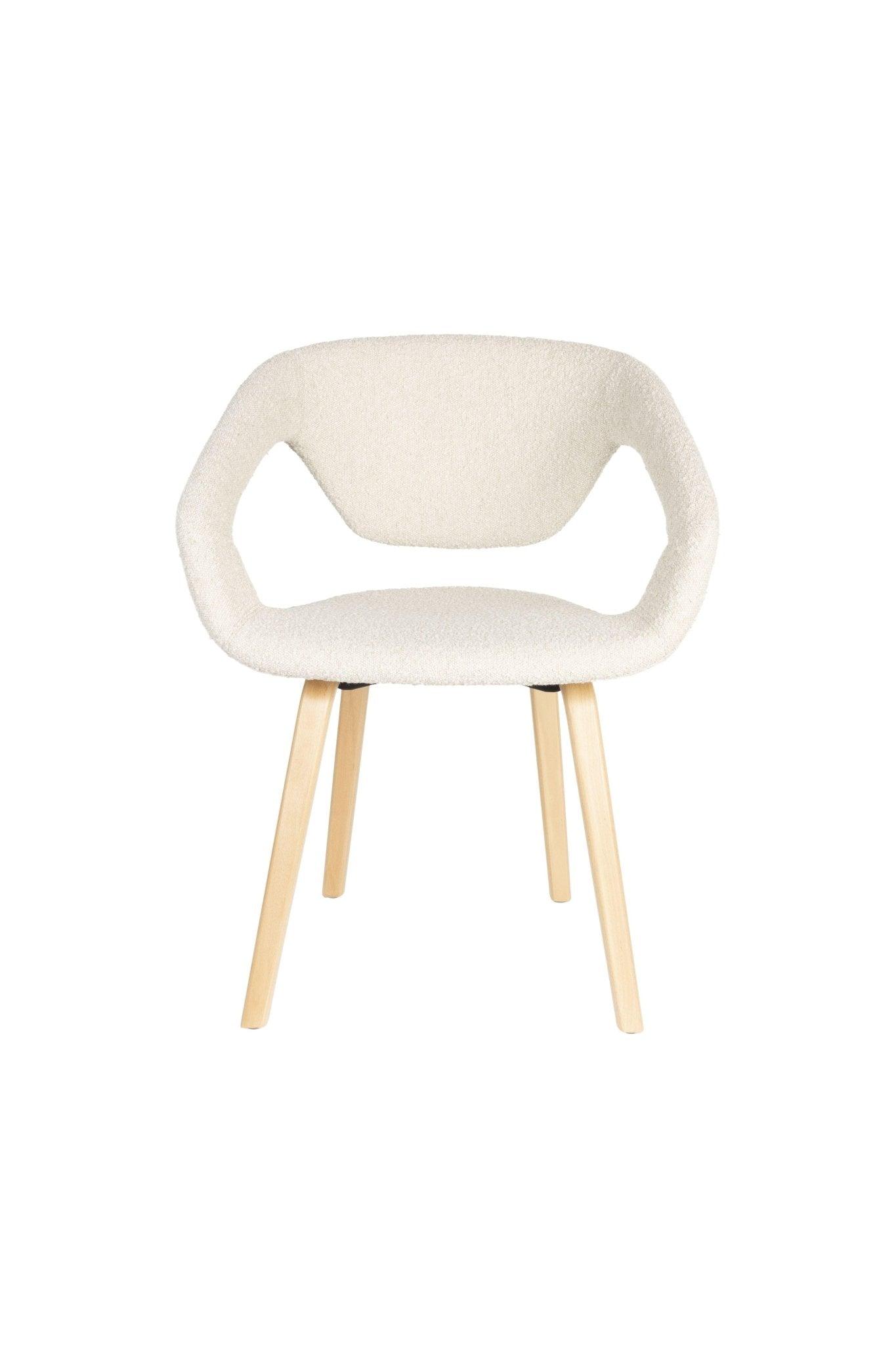 Krzesło FLEXBACK beżowy z drewnianą podstawą Zuiver Eye on Design