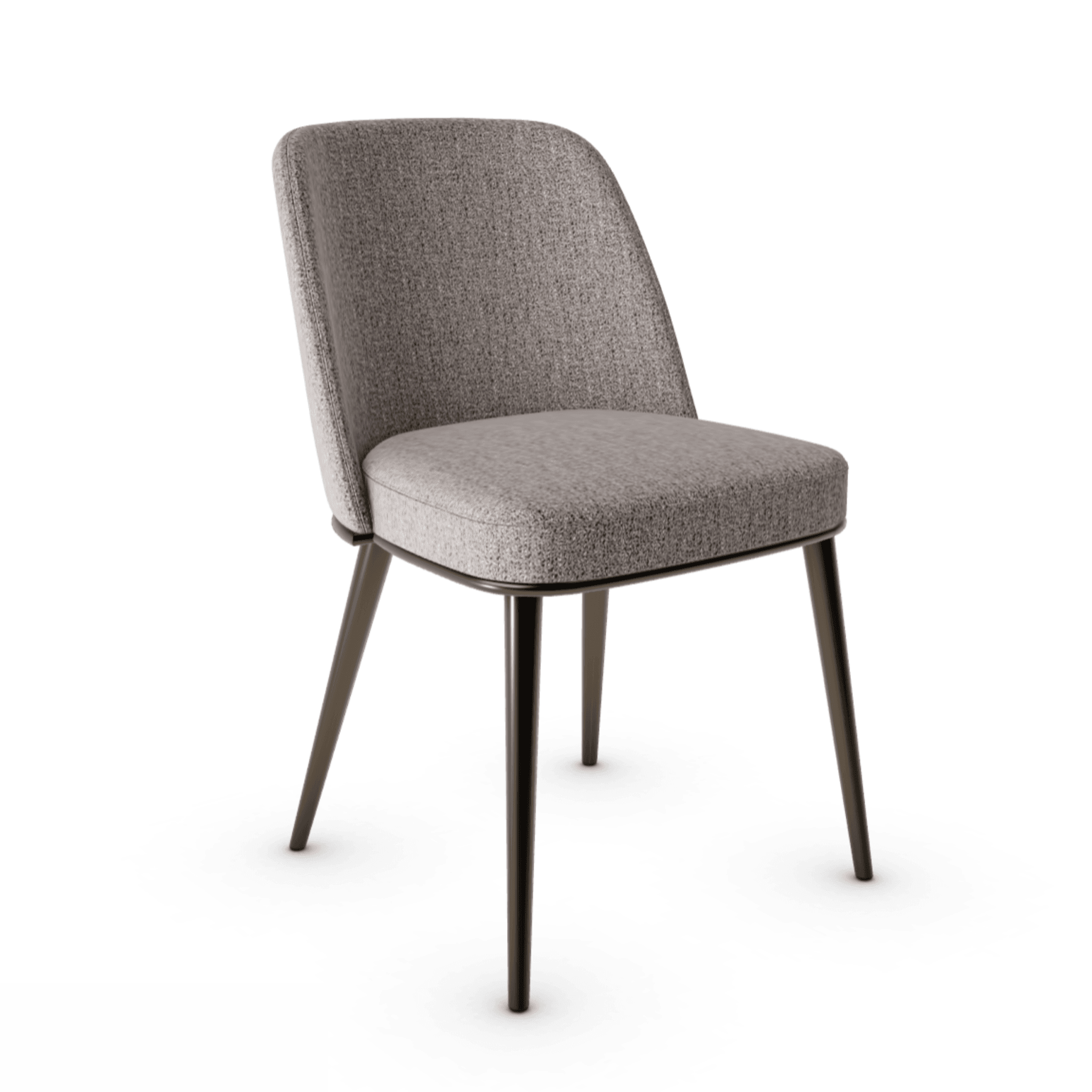 Krzesło FOYER boucle taupe z metalową podstawą Calligaris metalowa matowy brąz Eye on Design