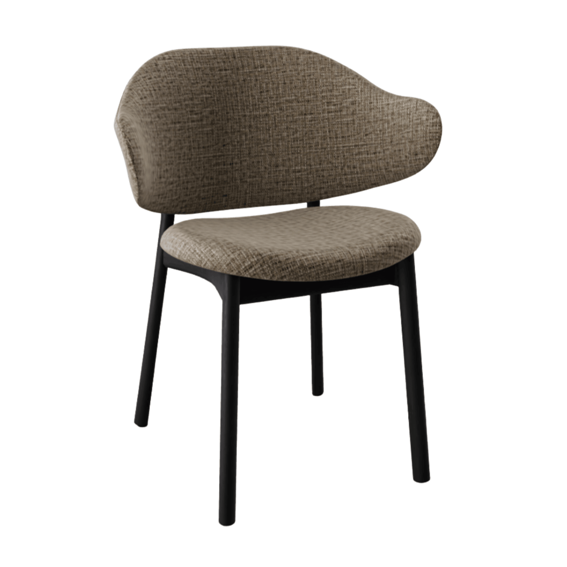 Krzesło HOLLY melanż beżowy z drewnianą podstawą Calligaris matowa czerń Eye on Design
