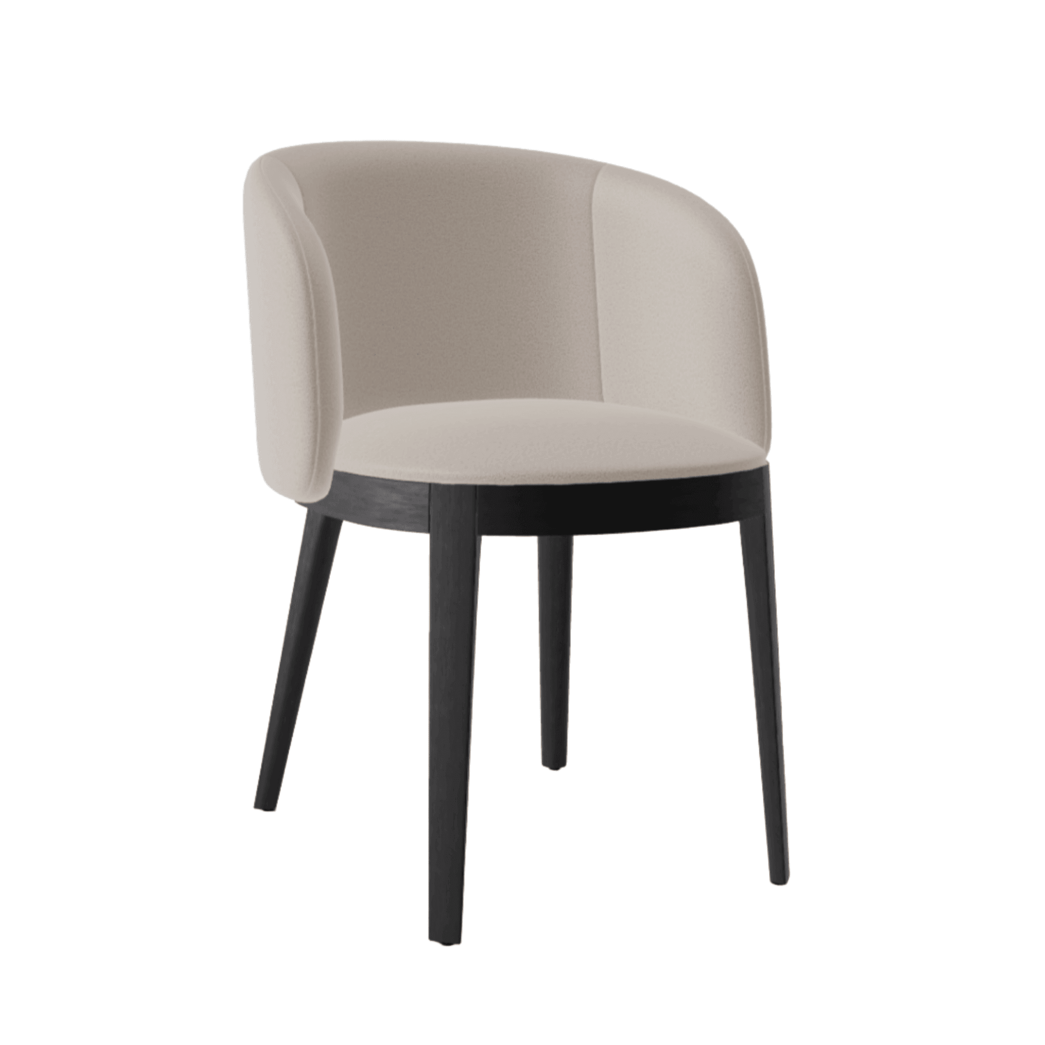 Fotel ADÈL boucle beżowy Calligaris matowa czerń Eye on Design