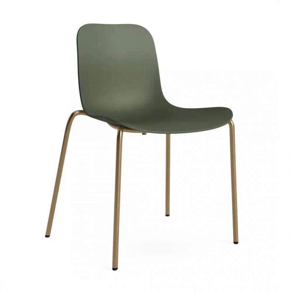 Krzesło LANGUE zielony NORR11 mosiądz Eye on Design