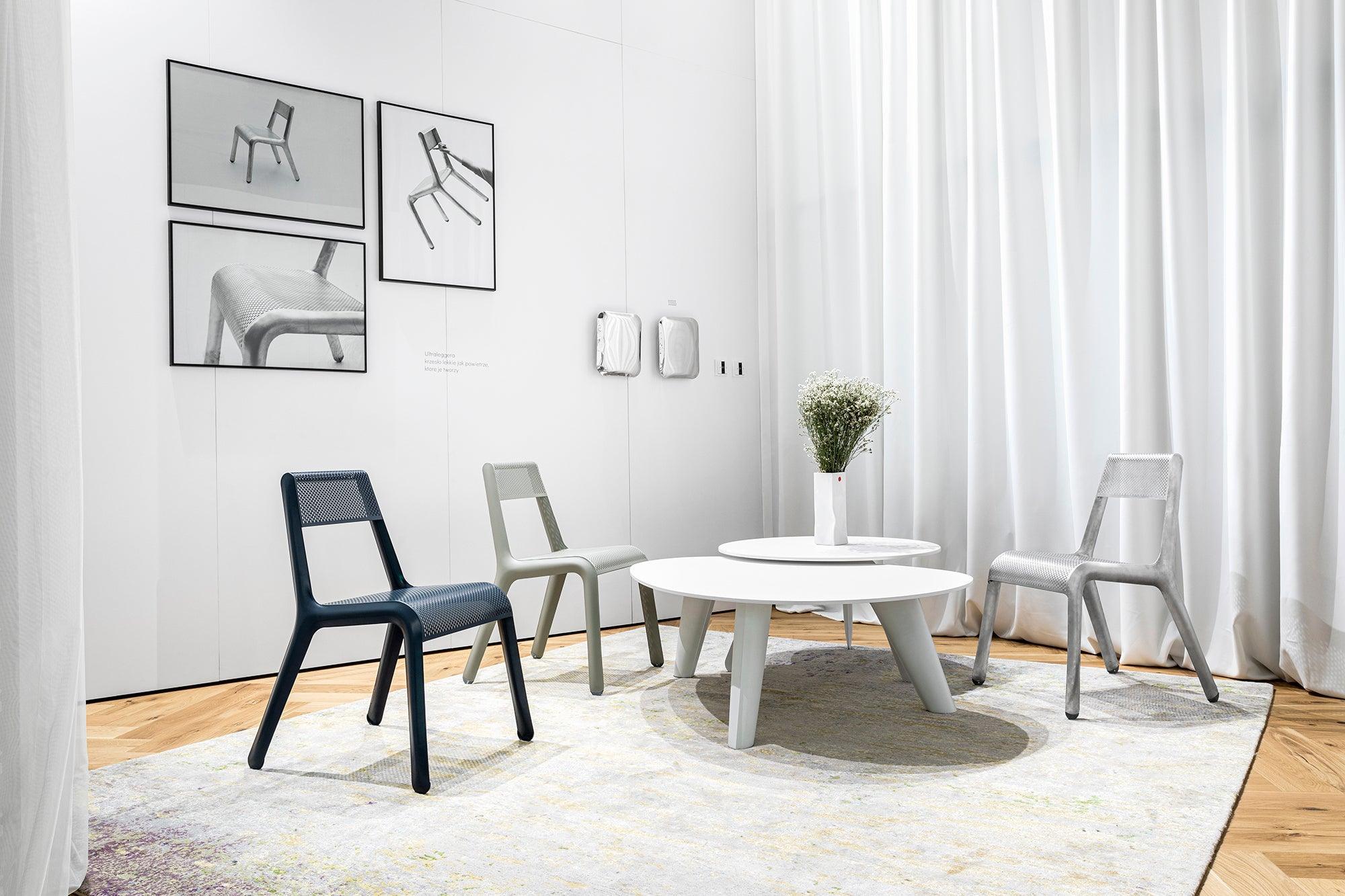 Krzesło LEGGERA szary mech mat Zieta Studio Eye on Design