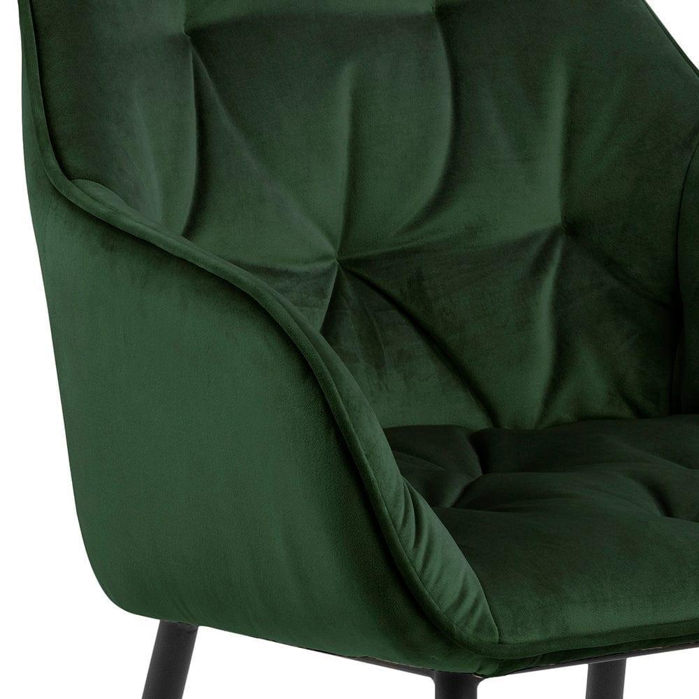 Krzesło LOUI butelkowa zieleń z czarną podstawą Actona Eye on Design