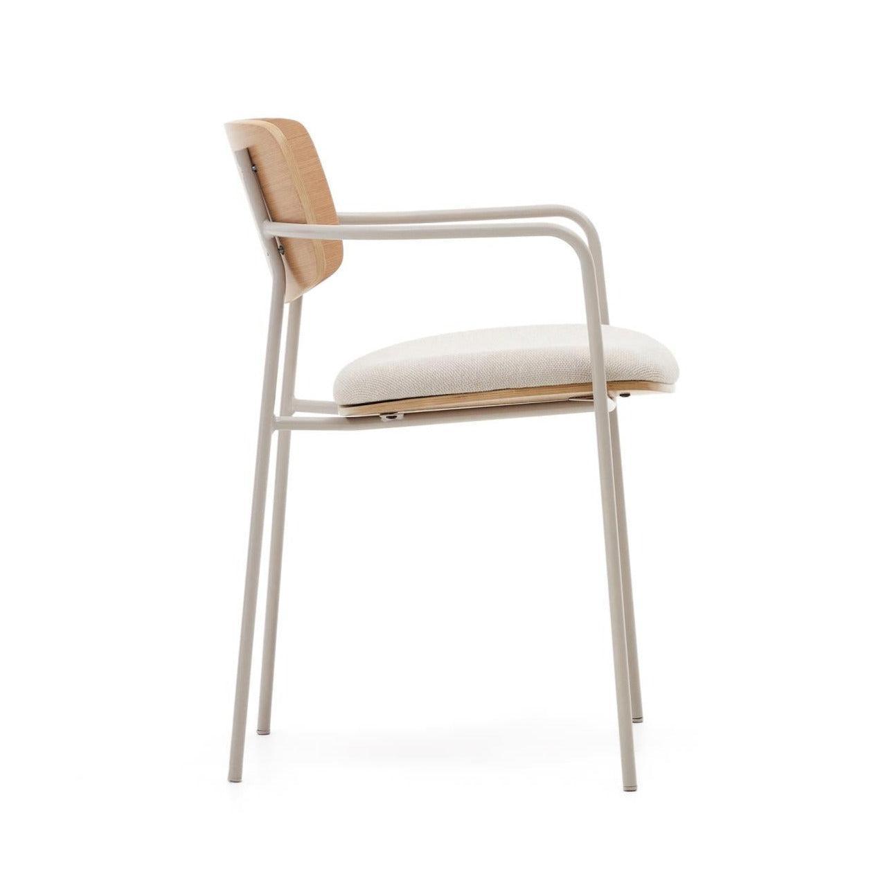 Krzesło MAUREEN okleina dębowa z beżową podstawą La Forma Eye on Design