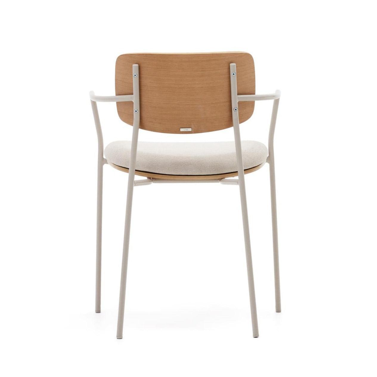 Krzesło MAUREEN okleina dębowa z beżową podstawą La Forma Eye on Design