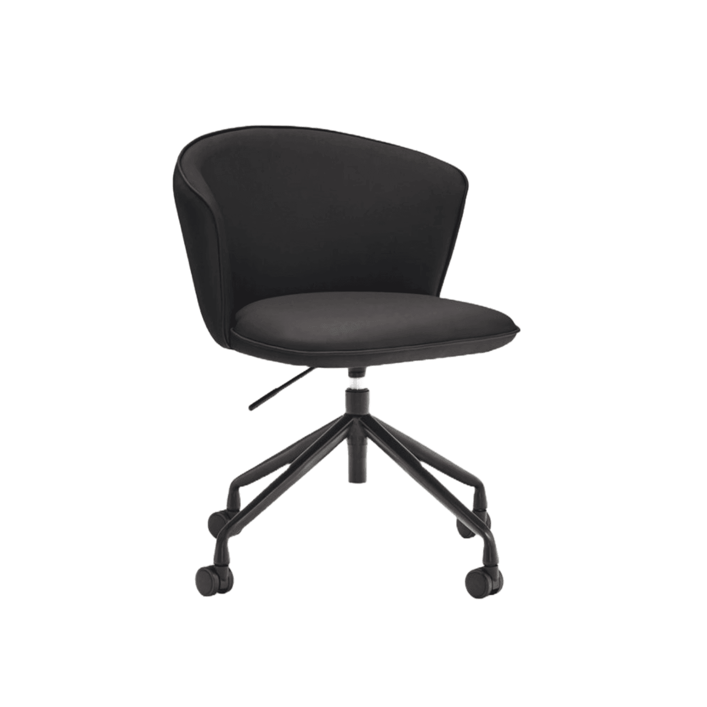 Krzesło na kółkach ADD ekoskóra czarna Teulat Eye on Design