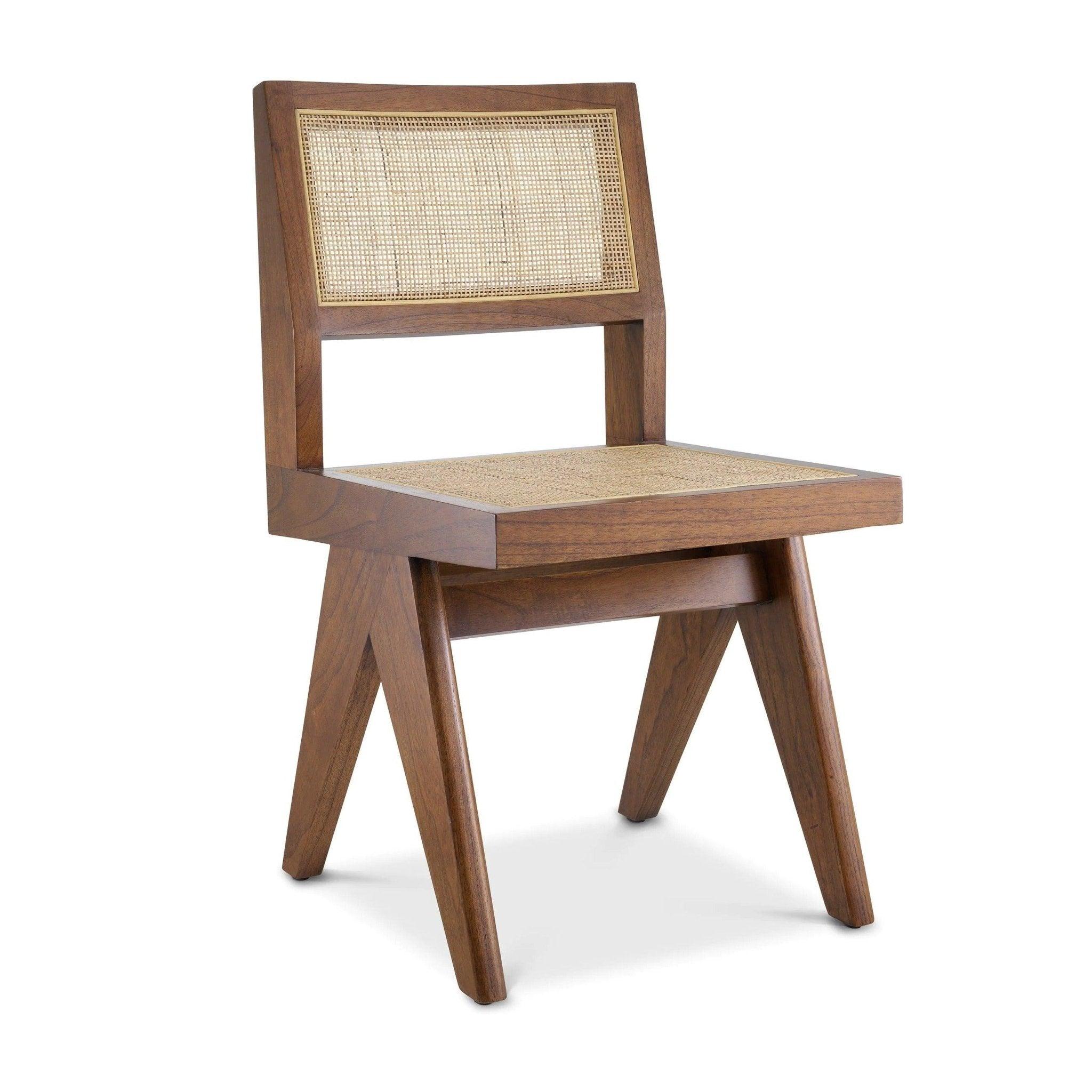 Krzesło NICLAS drewno i rattan Eichholtz Eye on Design