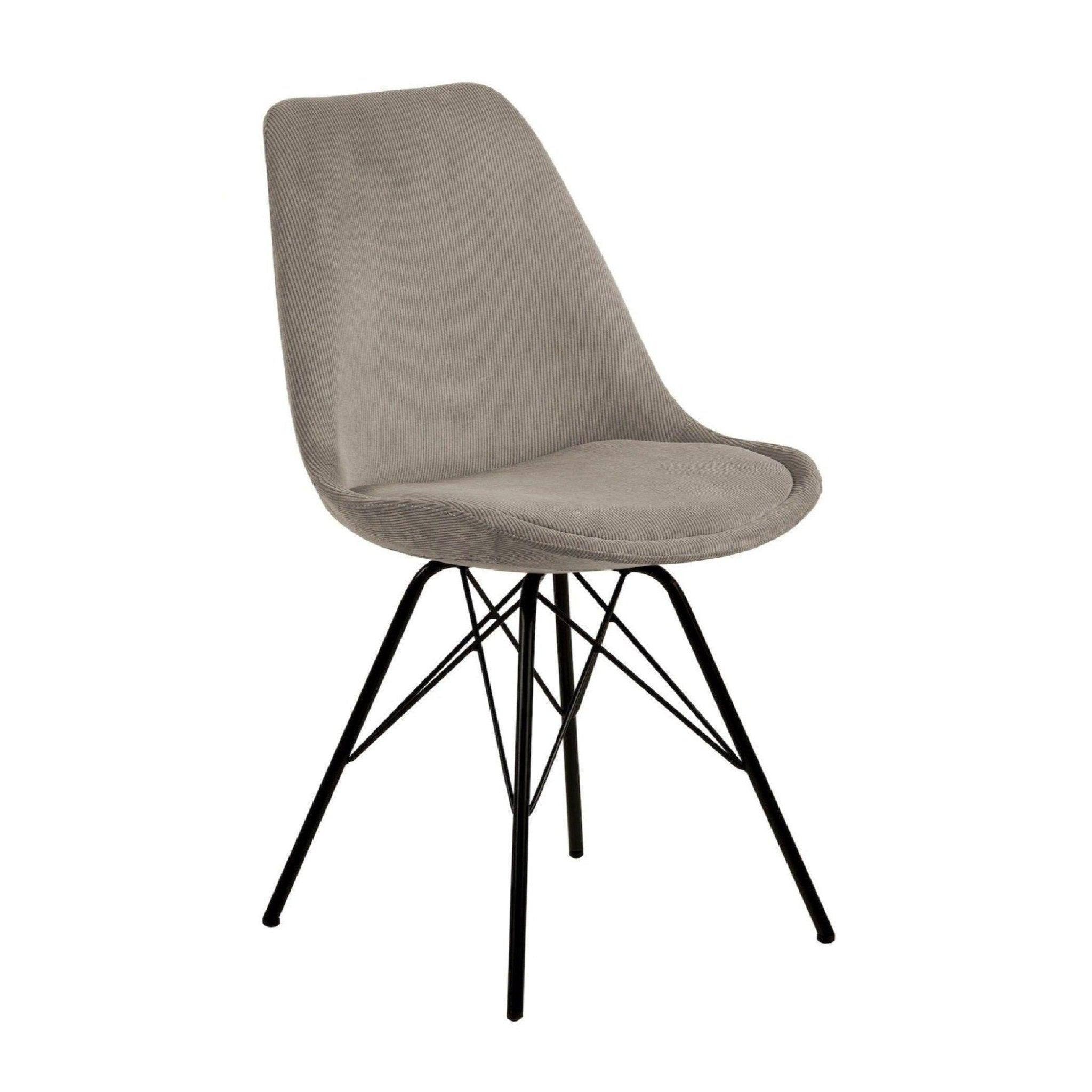 Krzesło NILS beżowy sztruksowy z czarną podstawą Home Essentials Eye on Design