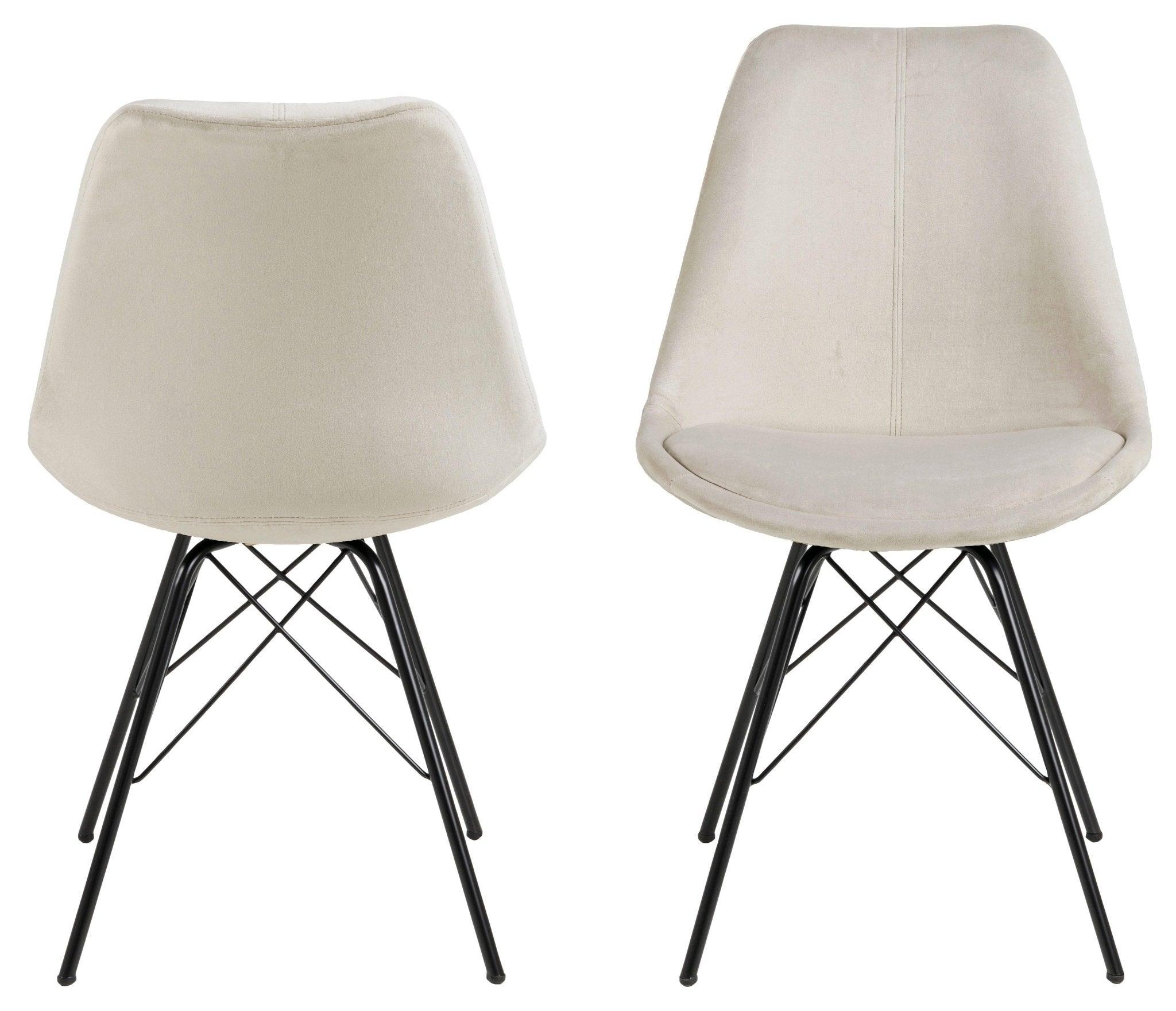 Krzesło NILS beżowy z czarną podstawą Home Essentials Eye on Design