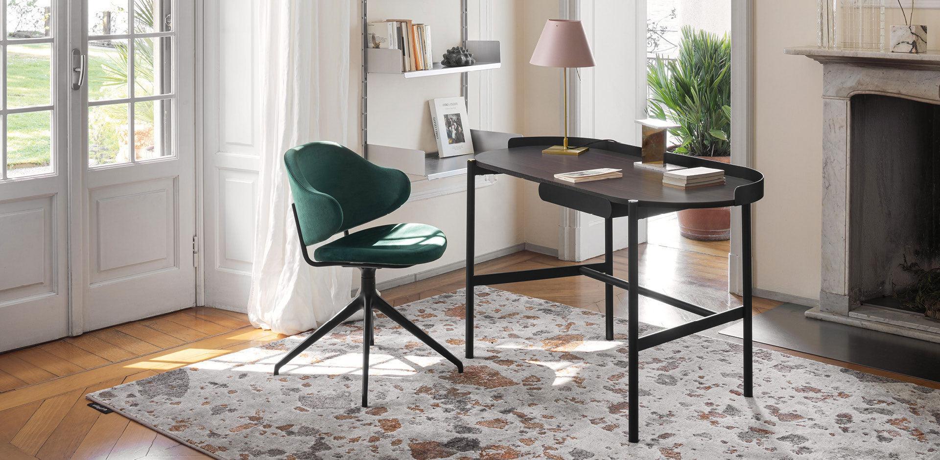 Krzesło obrotowe HOLLY brązowa ekoskóra Calligaris Eye on Design