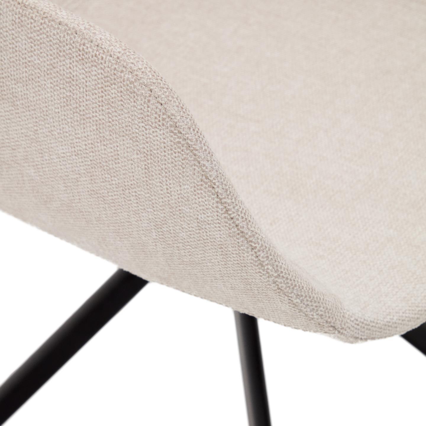 Krzesło obrotowe w tkaninie szenilowej TISSIANA beżowy La Forma Eye on Design