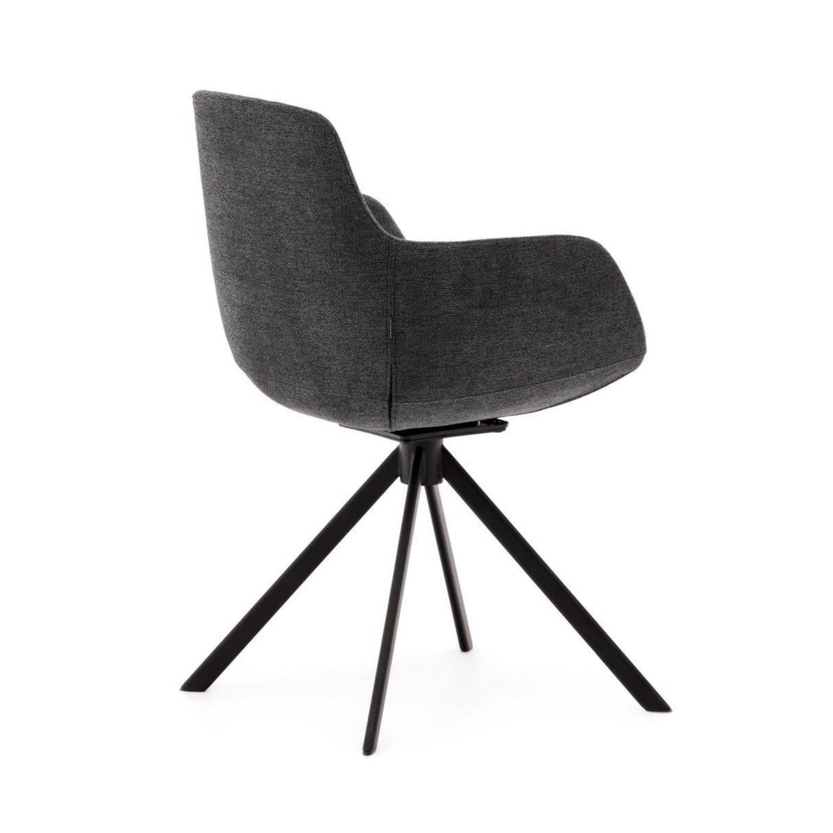 Krzesło obrotowe w tkaninie szenilowej TISSIANA ciemnoszary La Forma Eye on Design