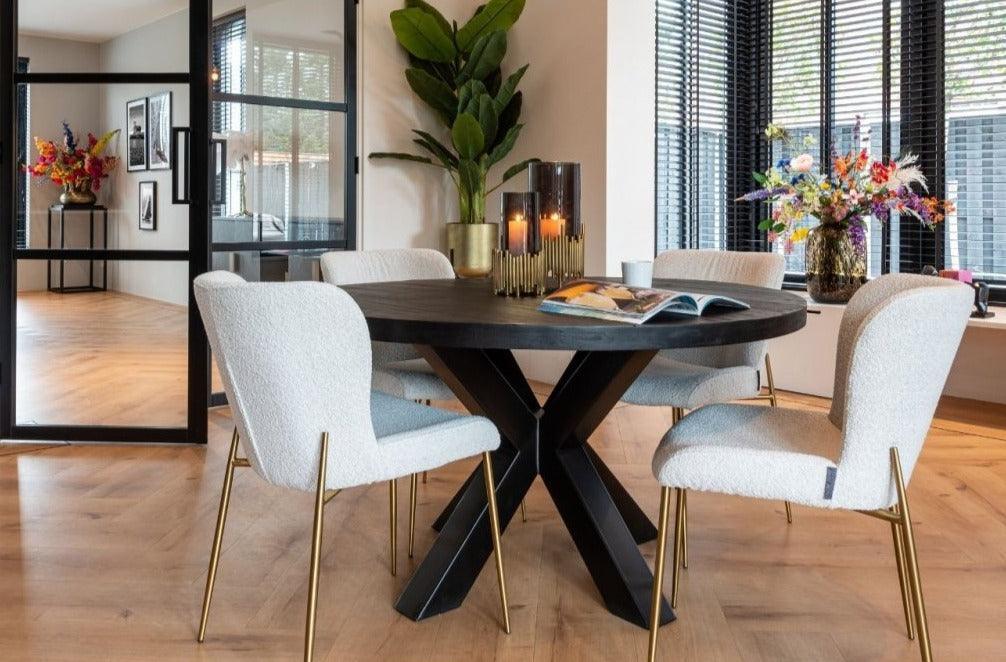 Krzesło ODESSA biały bouclé Richmond Interiors Eye on Design