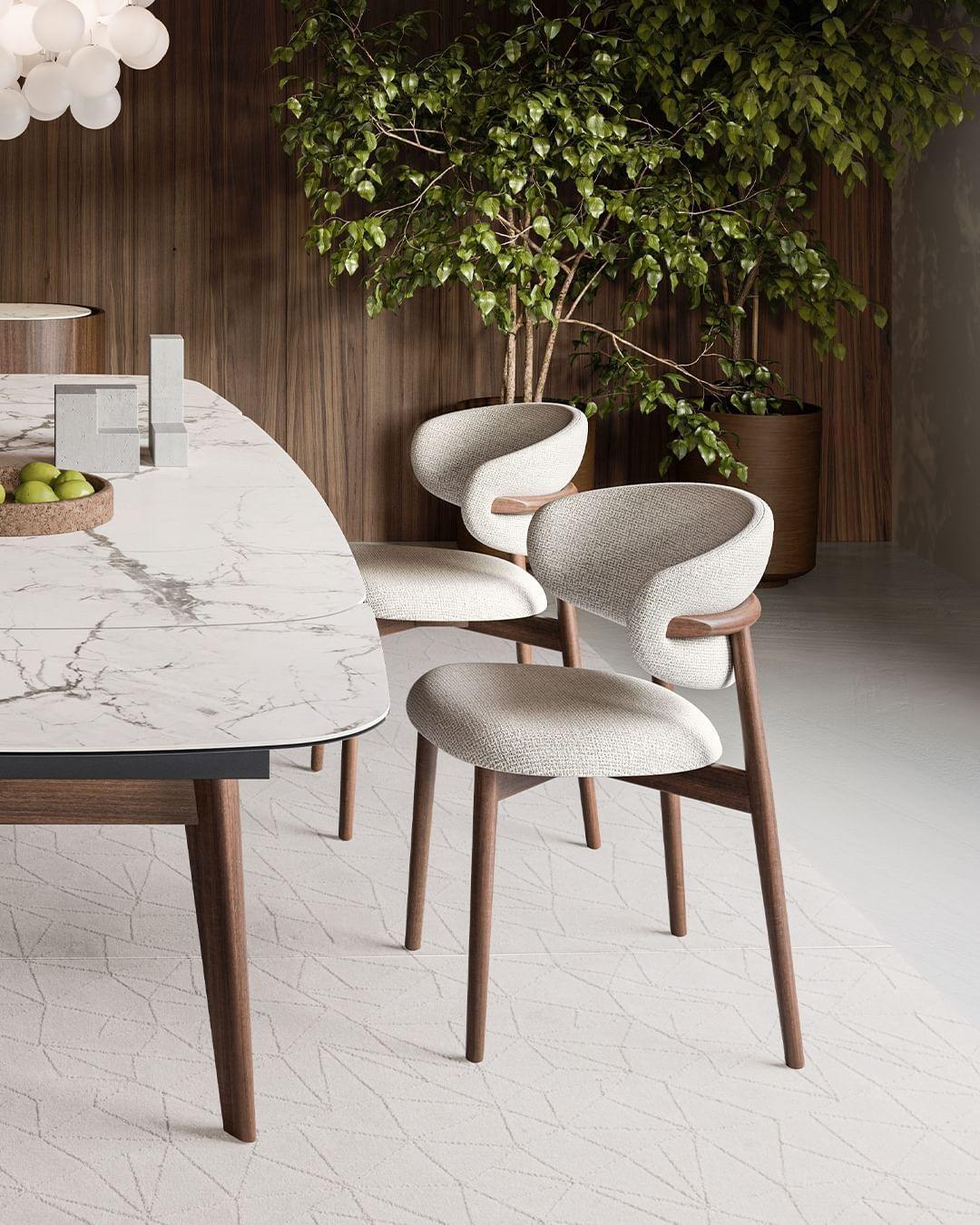 Krzesło OLEANDRO boucle antracytowy z drewnianą podstawą Calligaris Eye on Design
