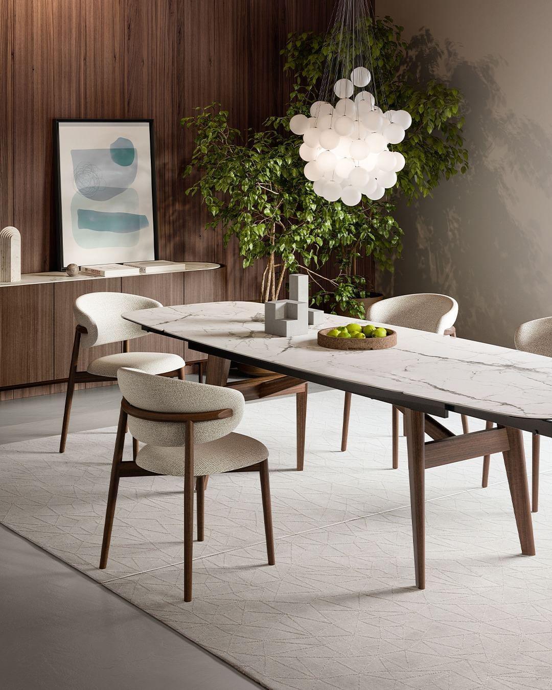 Krzesło OLEANDRO boucle antracytowy z drewnianą podstawą Calligaris Eye on Design