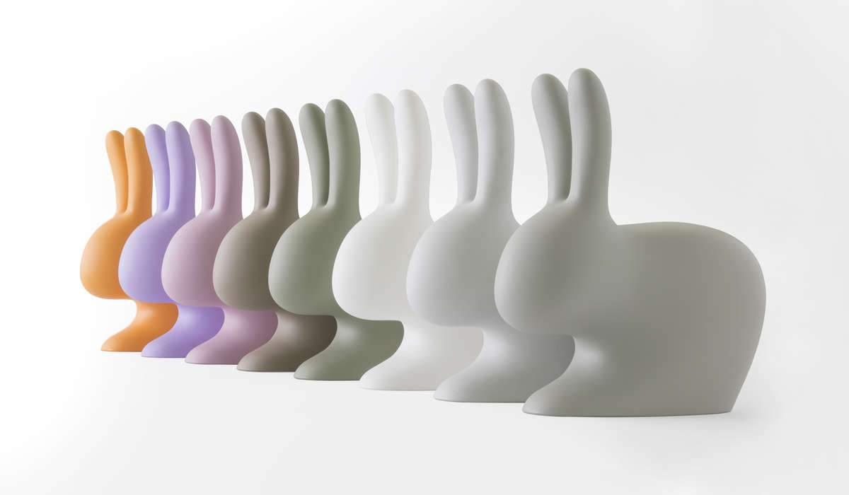 Krzesło RABBIT różowy Qeeboo Eye on Design