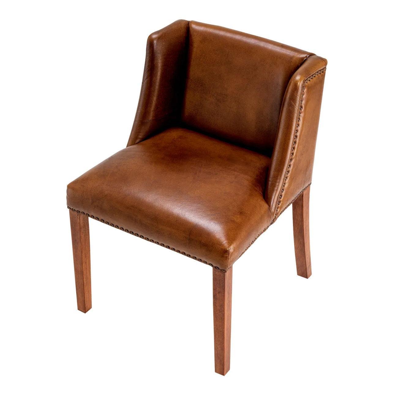 Krzesło ST. JAMES brązowa skóra Eichholtz Eye on Design