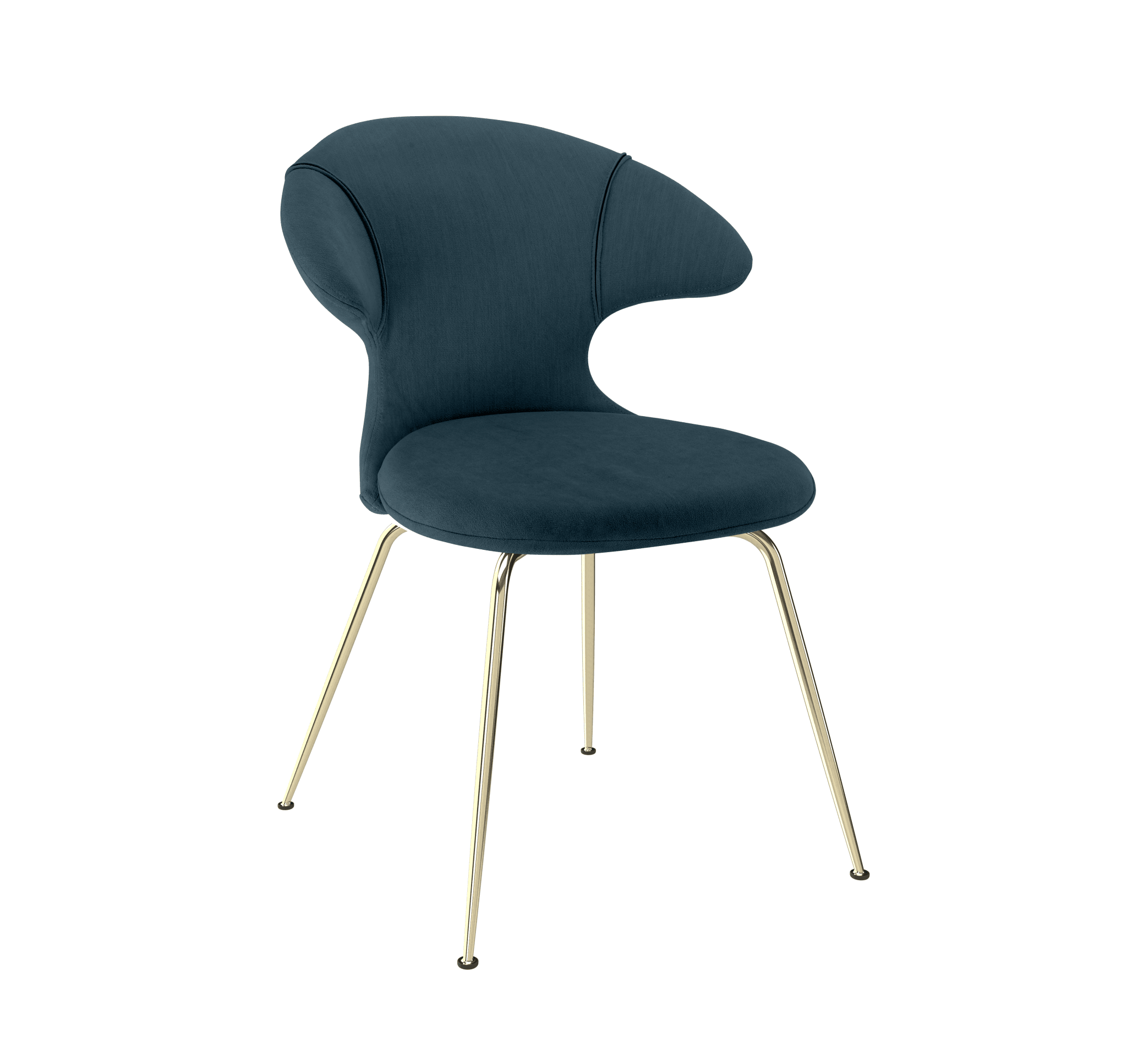 Krzesło TIME FLIES granatowy ze złotą podstawą UMAGE Eye on Design