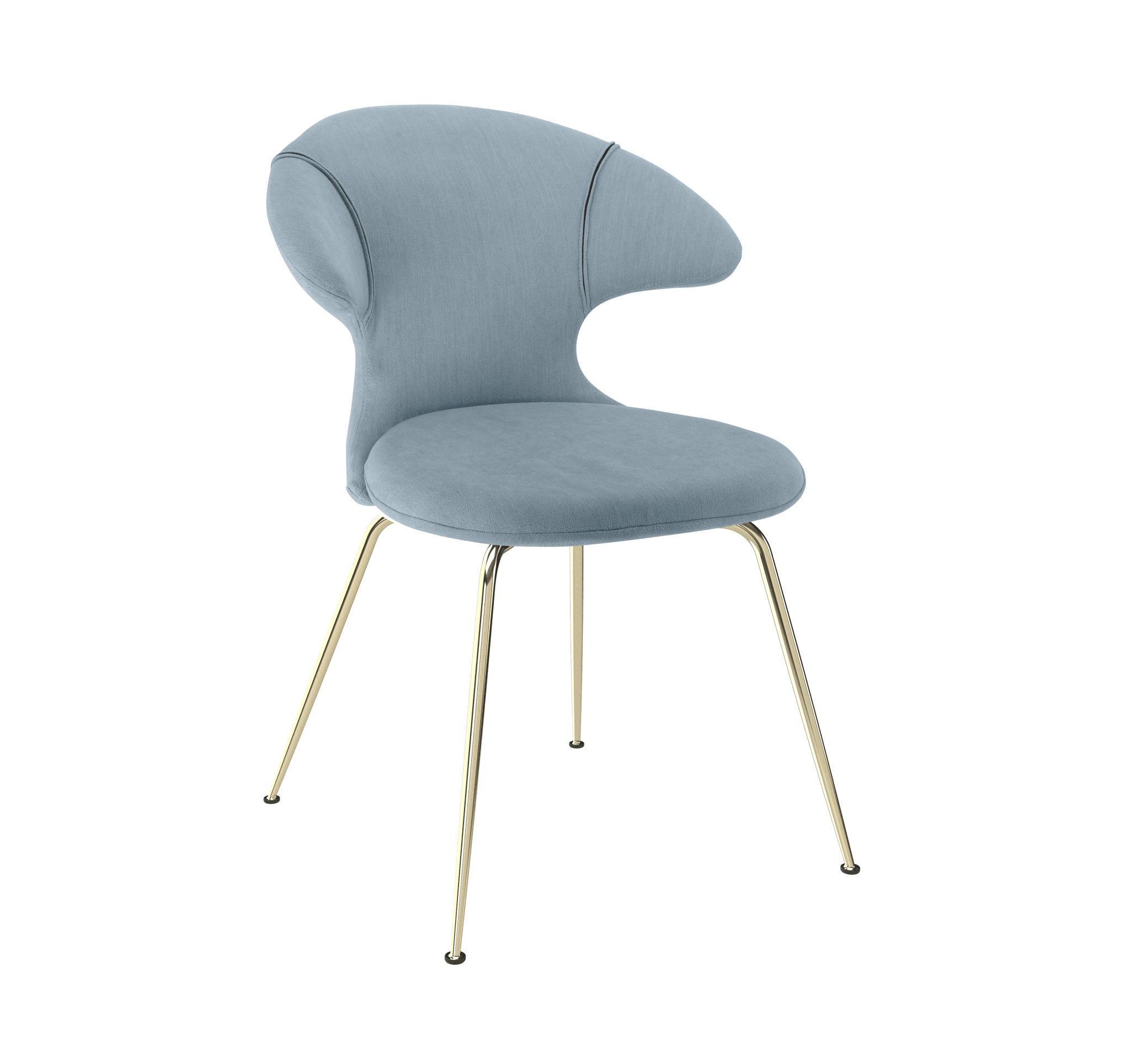 Krzesło TIME FLIES niebieski ze złotą podstawą UMAGE Eye on Design
