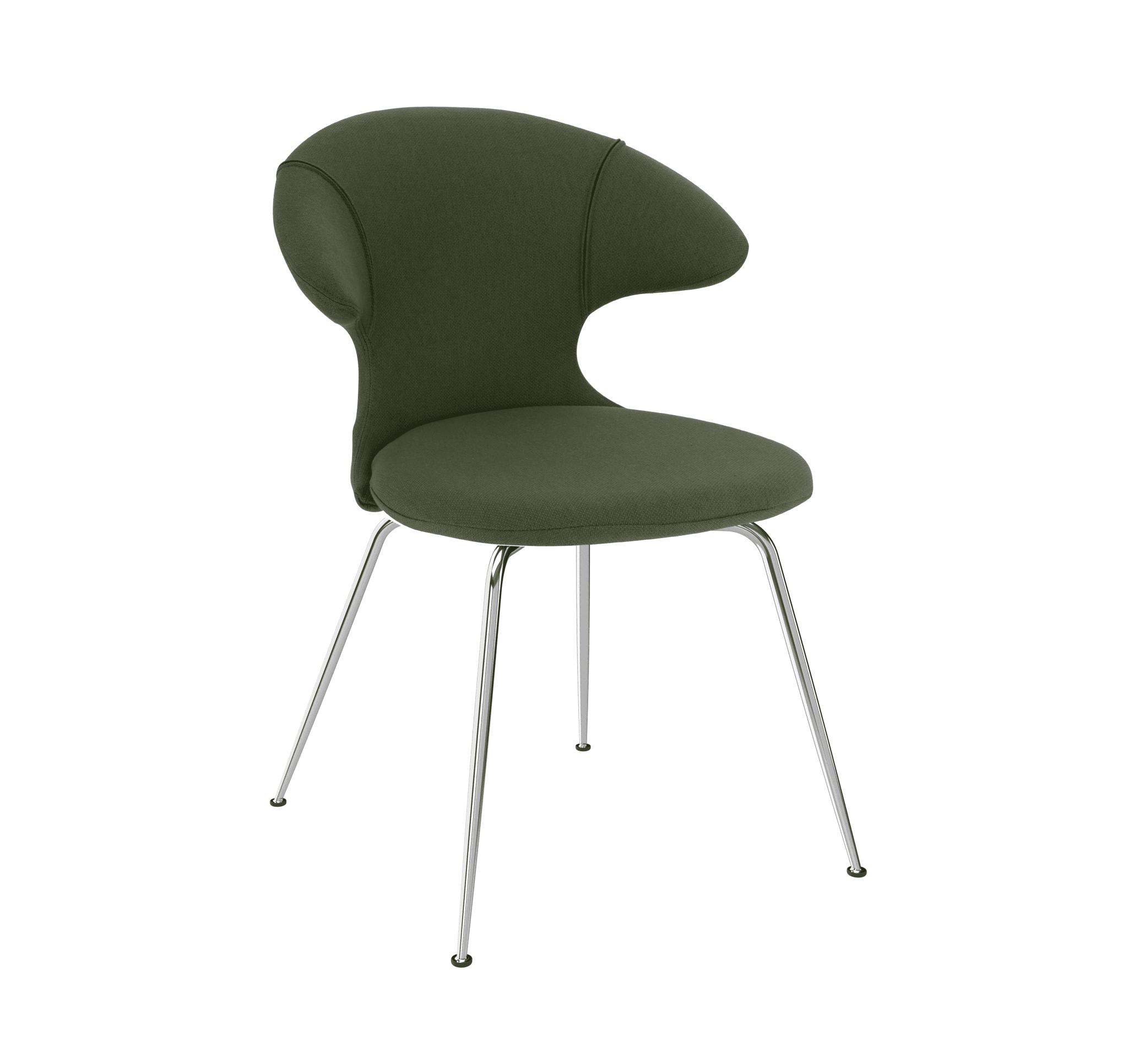 Krzesło TIME FLIES oliwkowy ze srebrną podstawą UMAGE Eye on Design