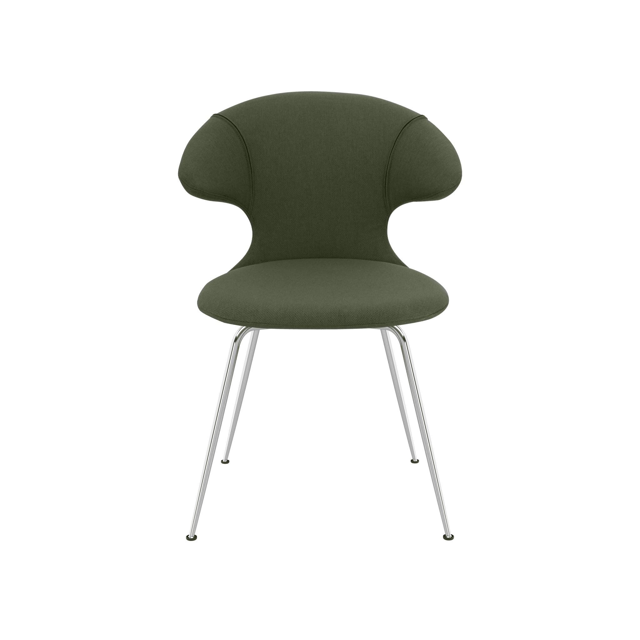 Krzesło TIME FLIES oliwkowy ze srebrną podstawą UMAGE Eye on Design