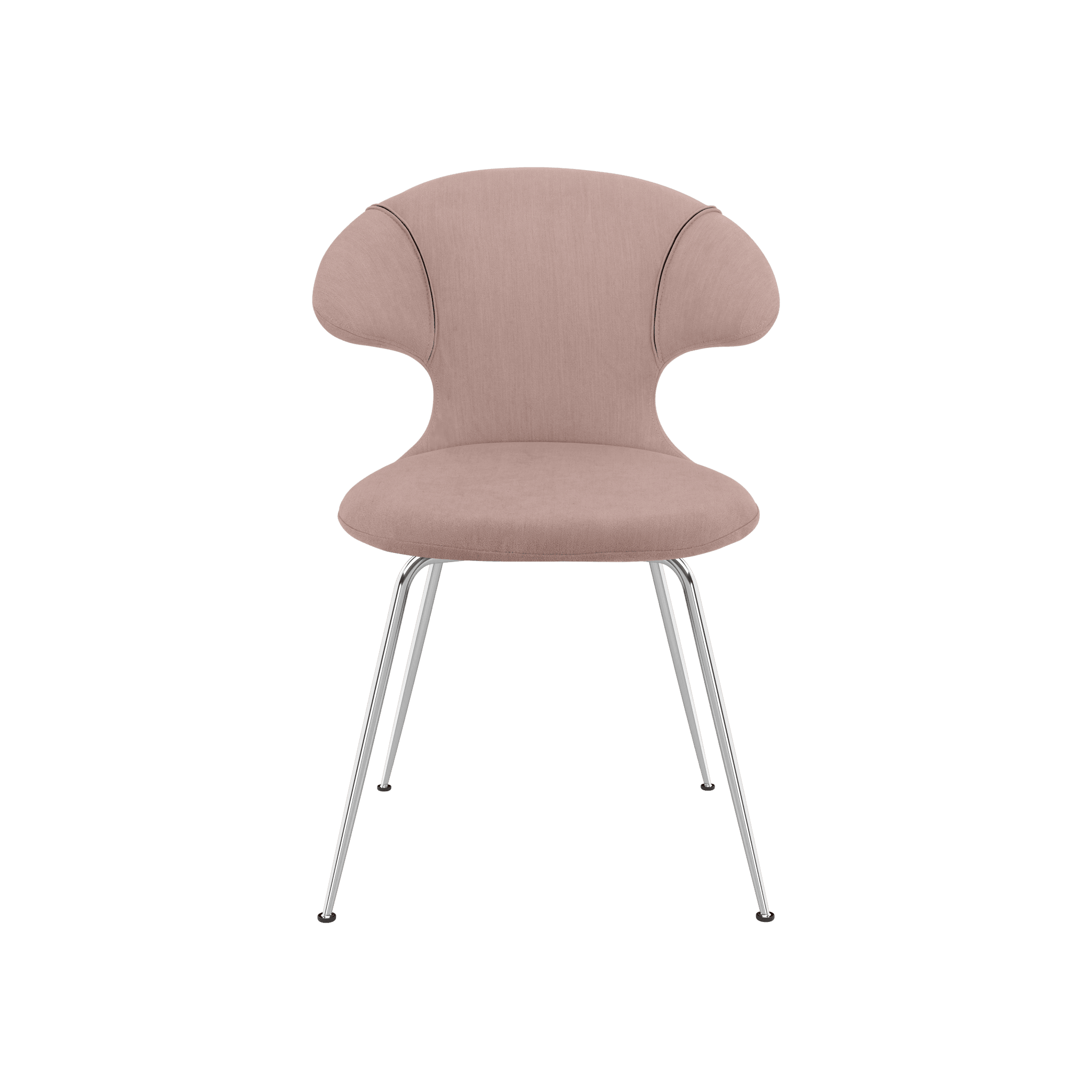 Krzesło TIME FLIES pudrowy róż ze srebrną podstawą UMAGE Eye on Design