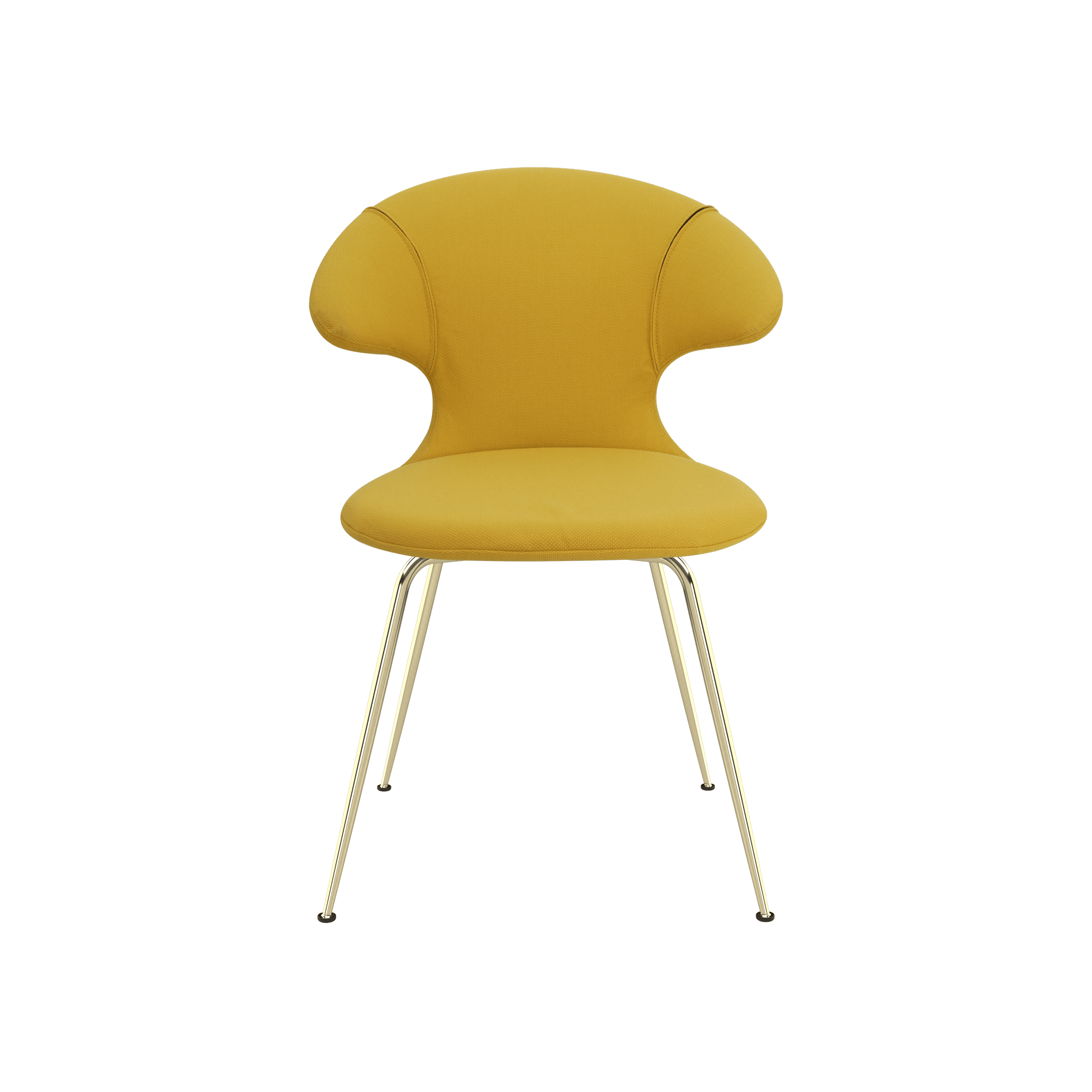 Krzesło TIME FLIES szafranowy ze złotą podstawą UMAGE Eye on Design