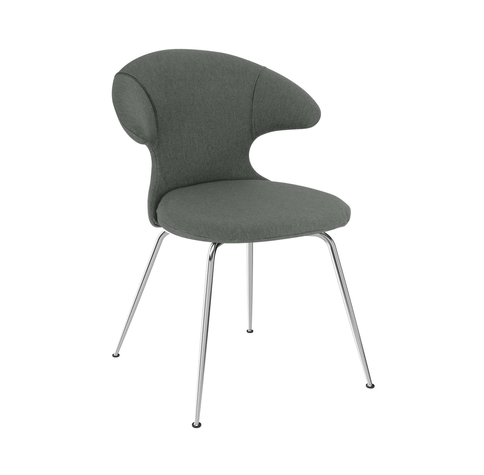 Krzesło TIME FLIES szałwiowy ze srebrną podstawą UMAGE Eye on Design