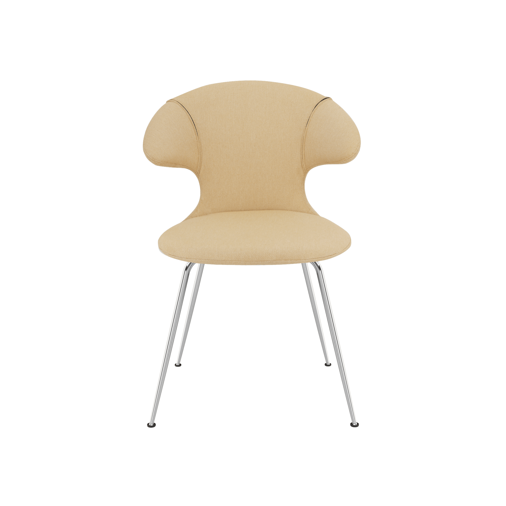 Krzesło TIME FLIES żółty piaskowy ze srebrną podstawą UMAGE Eye on Design