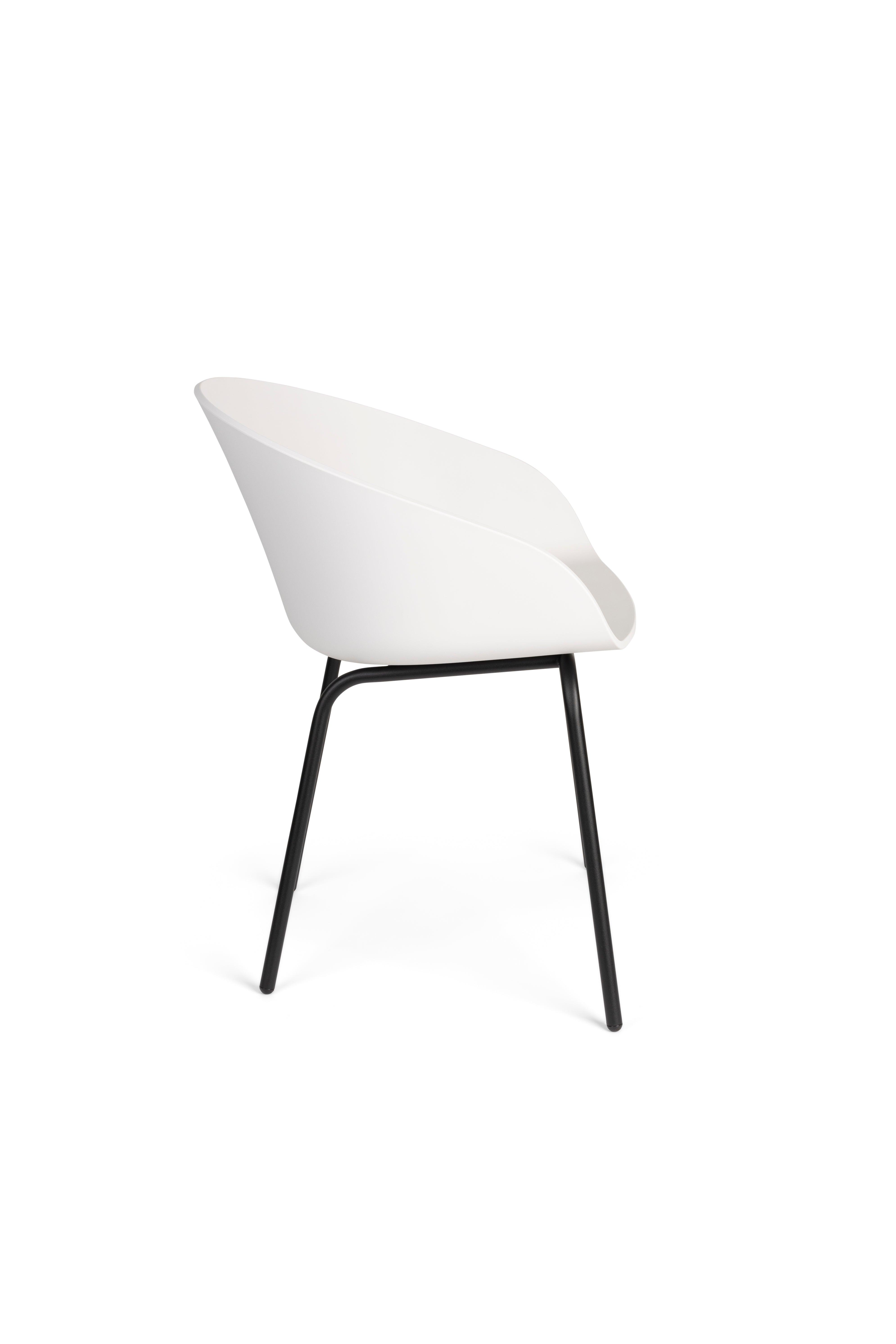 Krzesło VOID biały z czarna podstawą Zuiver Eye on Design