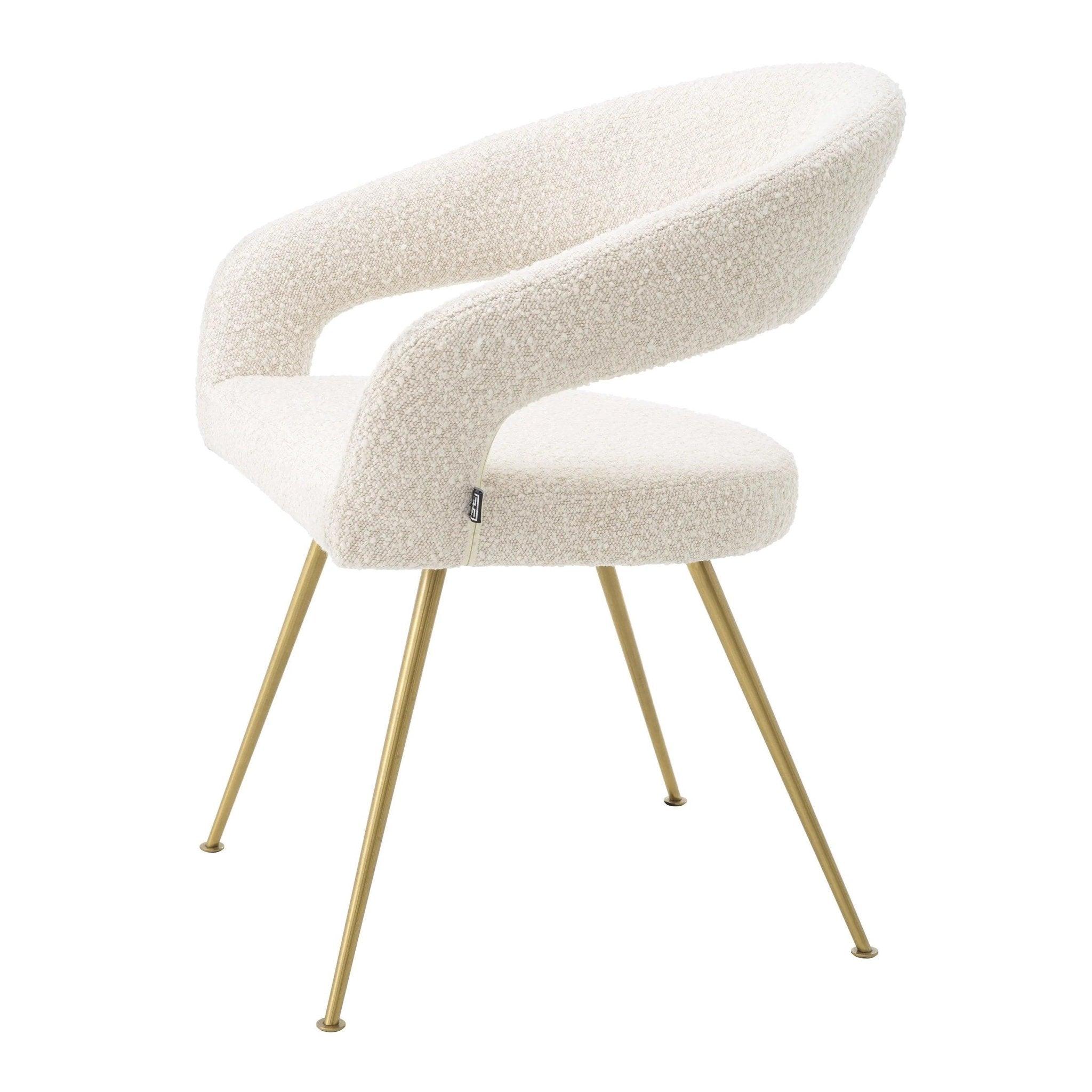 Krzesło w tkaninie boucle BRAVO kremowy Eichholtz Eye on Design