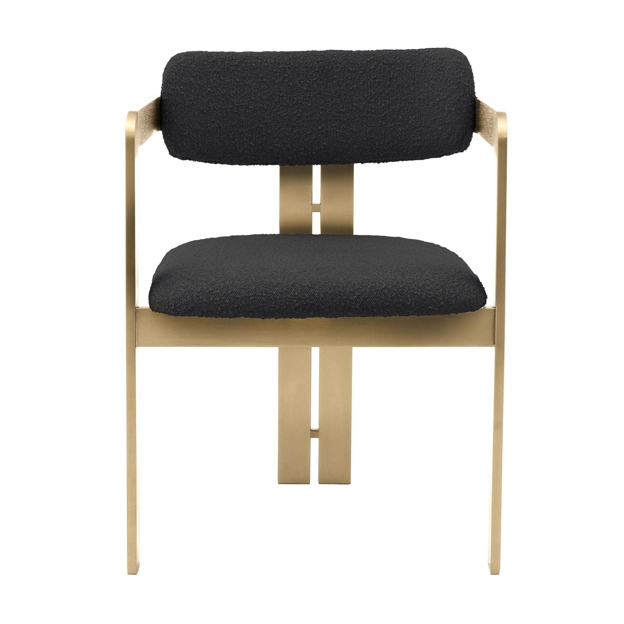 Krzesło w tkaninie boucle DONATO czarny Eichholtz Eye on Design