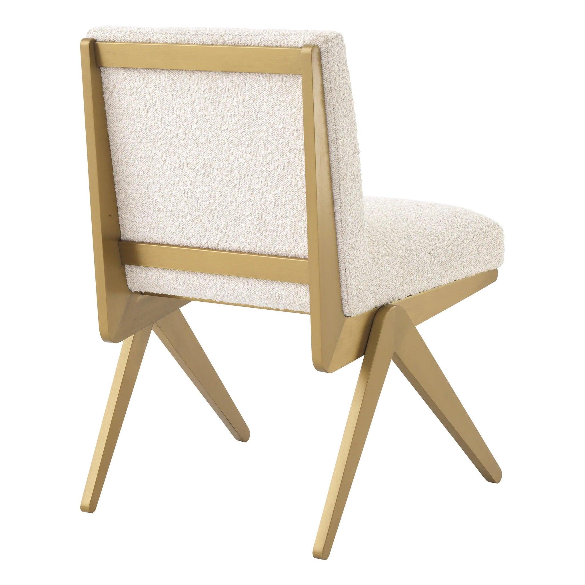 Krzesło w tkaninie boucle FICO kremowy Eichholtz Eye on Design