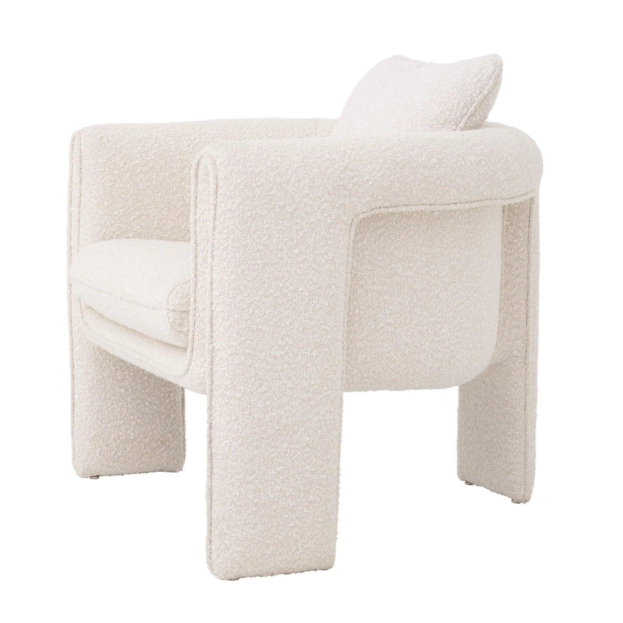 Krzesło w tkaninie boucle TOTO kremowy Eichholtz Eye on Design