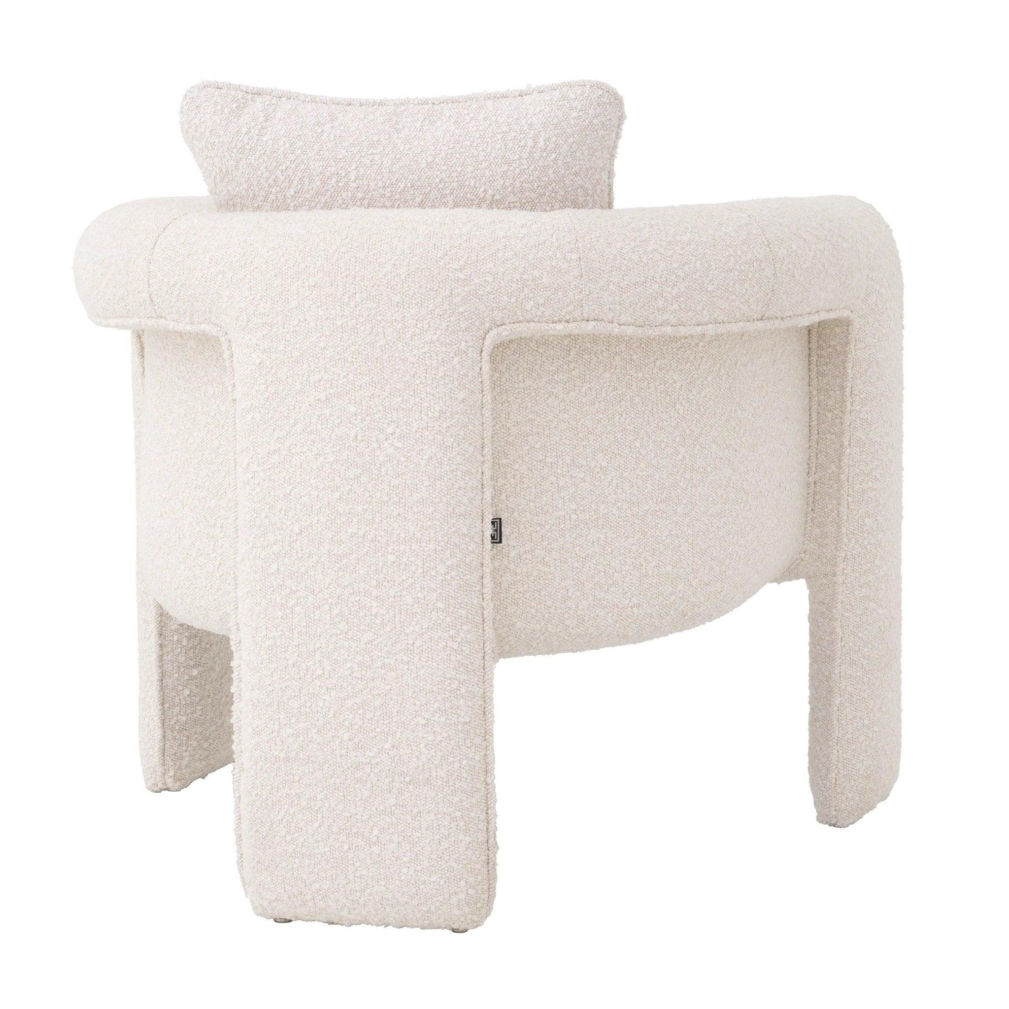 Krzesło w tkaninie boucle TOTO kremowy Eichholtz Eye on Design