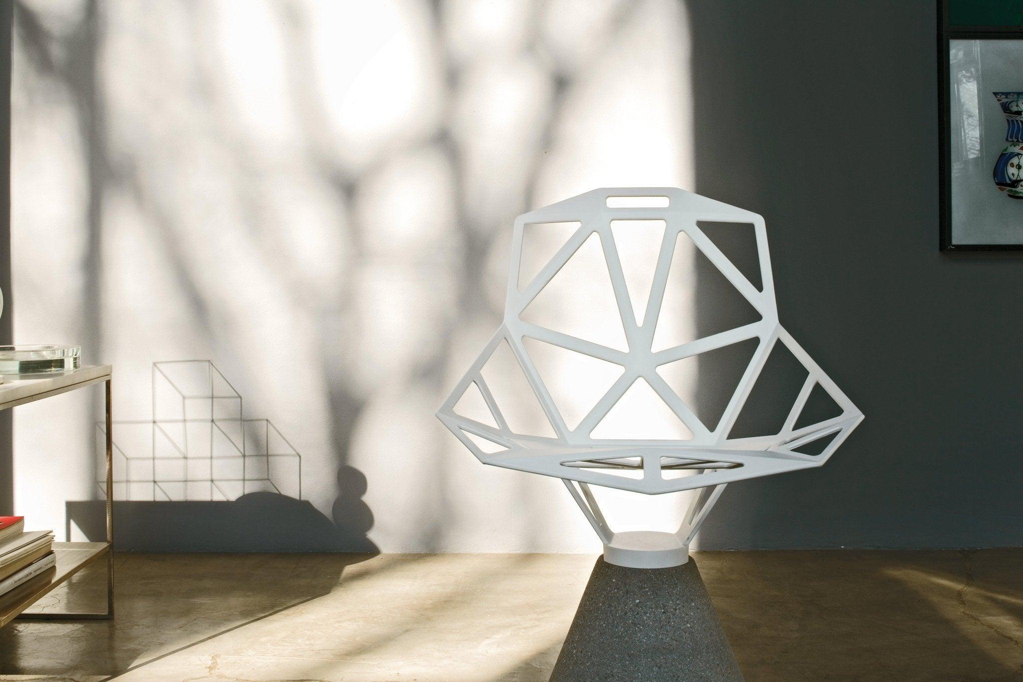 Krzesło z betonową podstawą CHAIR_ONE szarozielony Magis Eye on Design