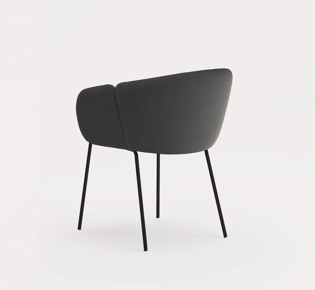 Krzesło z podłokietnikami ADD ekoskóra czarna Teulat Eye on Design