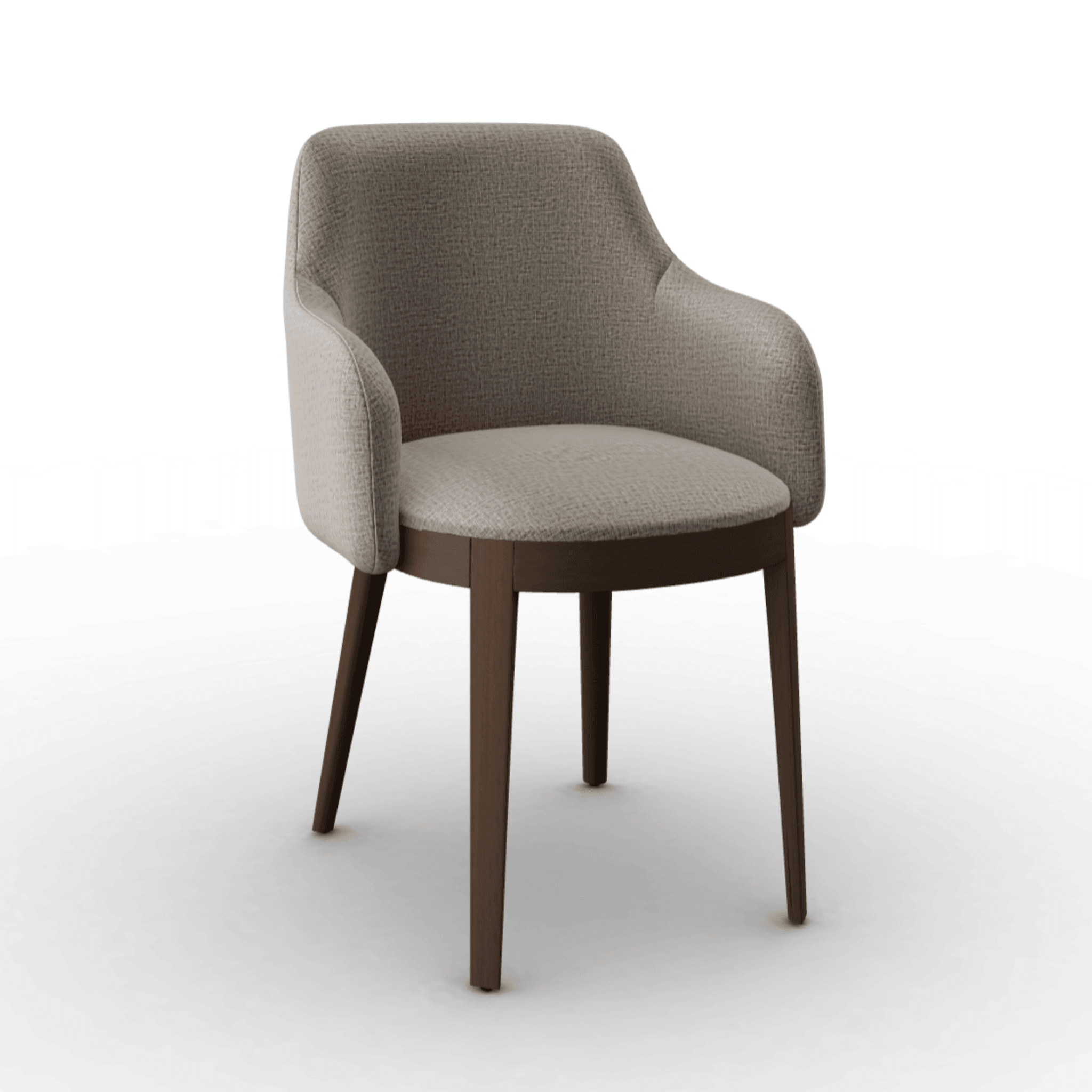 Krzesło z podłokietnikami ADÈL melanż piaskowy Calligaris ciemnobrązowa Eye on Design