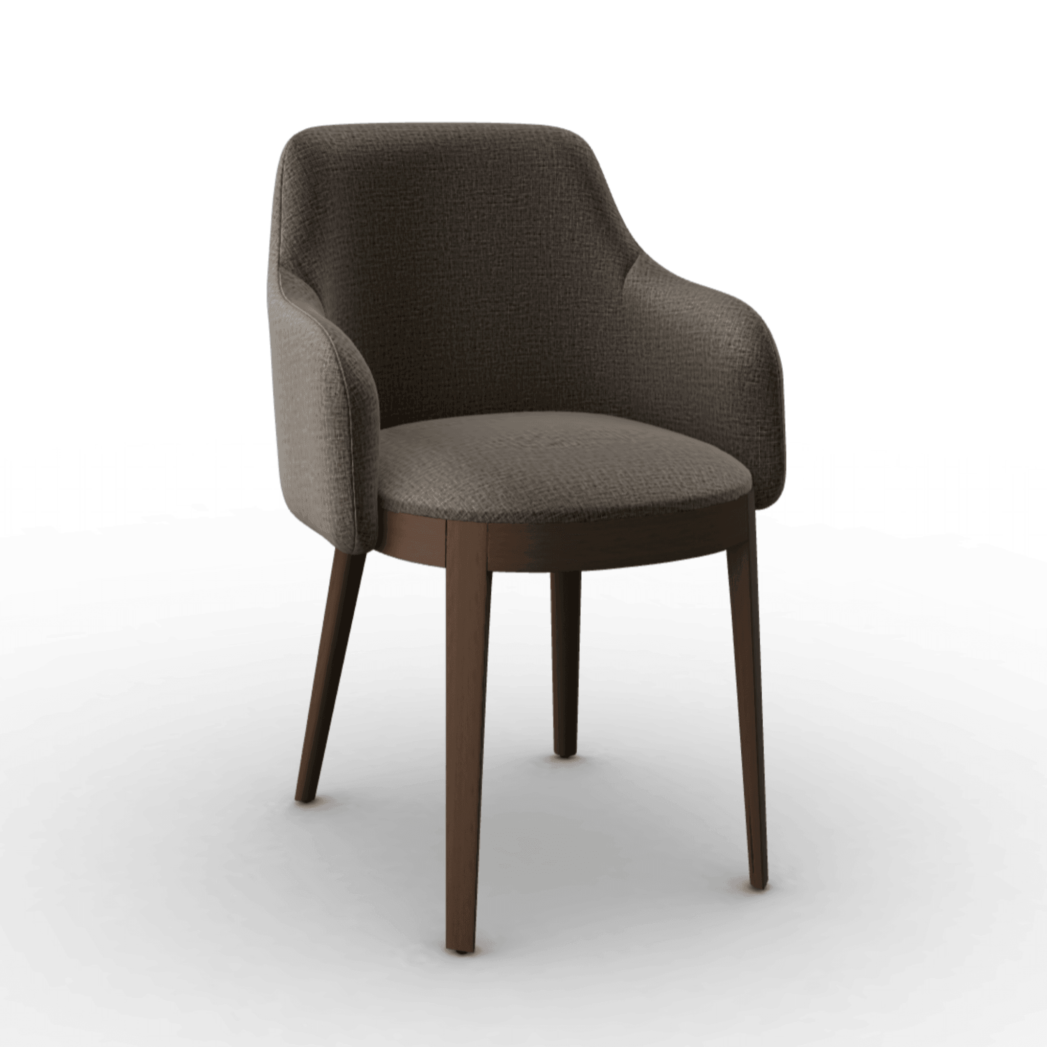 Krzesło z podłokietnikami ADÈL melanż szary Calligaris ciemnobrązowa Eye on Design