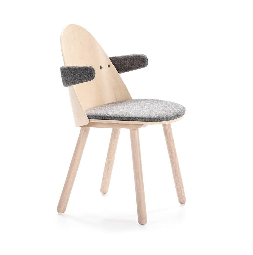 Krzesło z podłokietnikami UMA szary Teulat Eye on Design