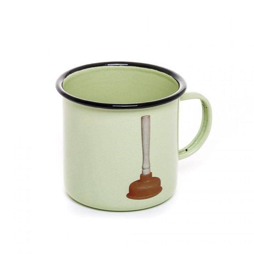 Kubek emaliowany PLUNGER zielony Seletti Eye on Design