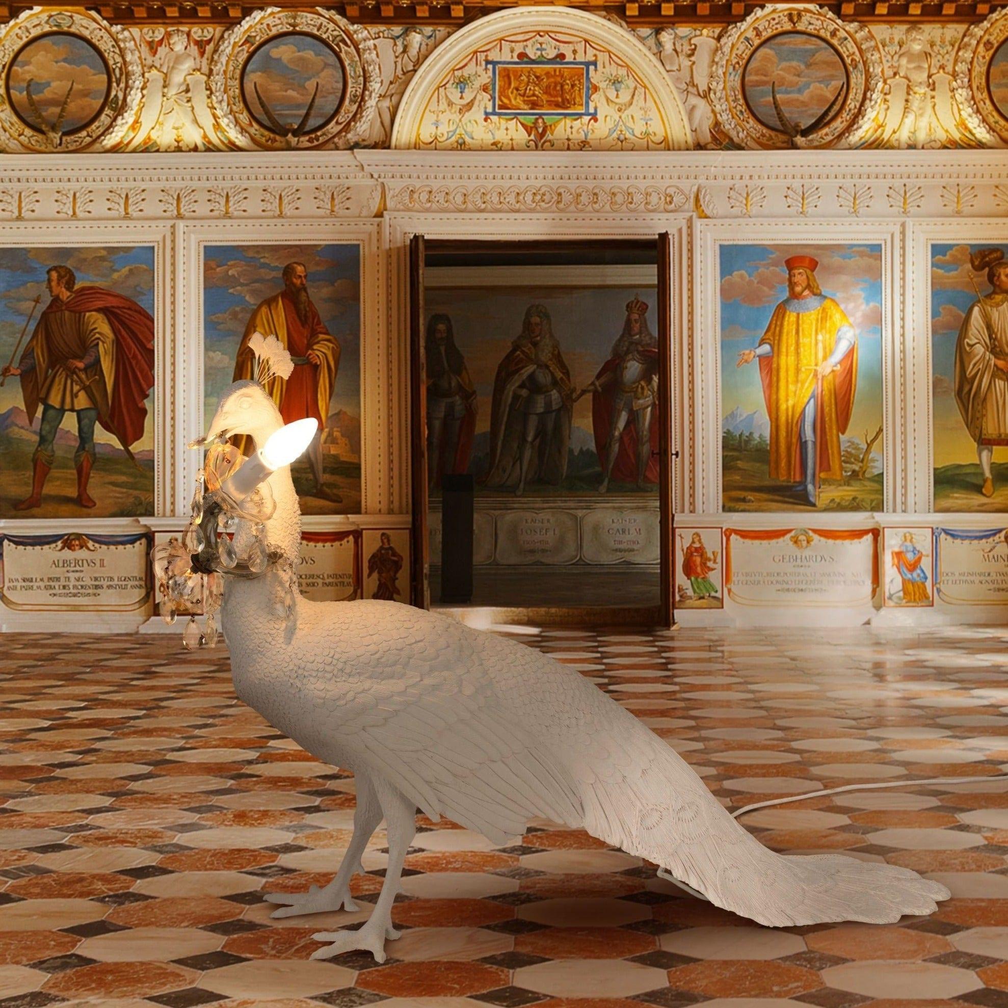 Lampa dekoracyjna PEACOCK biały Seletti Eye on Design