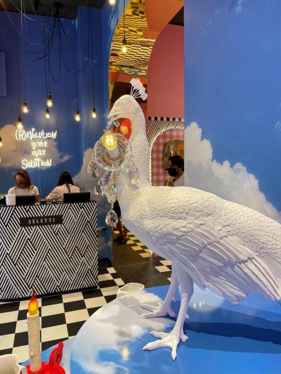 Lampa dekoracyjna PEACOCK biały Seletti Eye on Design