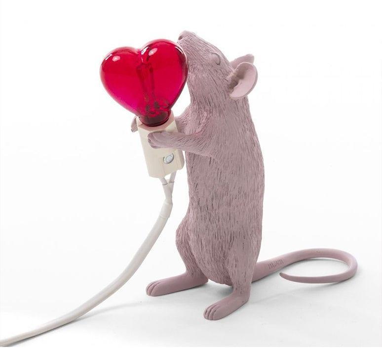 Lampa MOUSE STEP LOVE delikatny róż Seletti Eye on Design